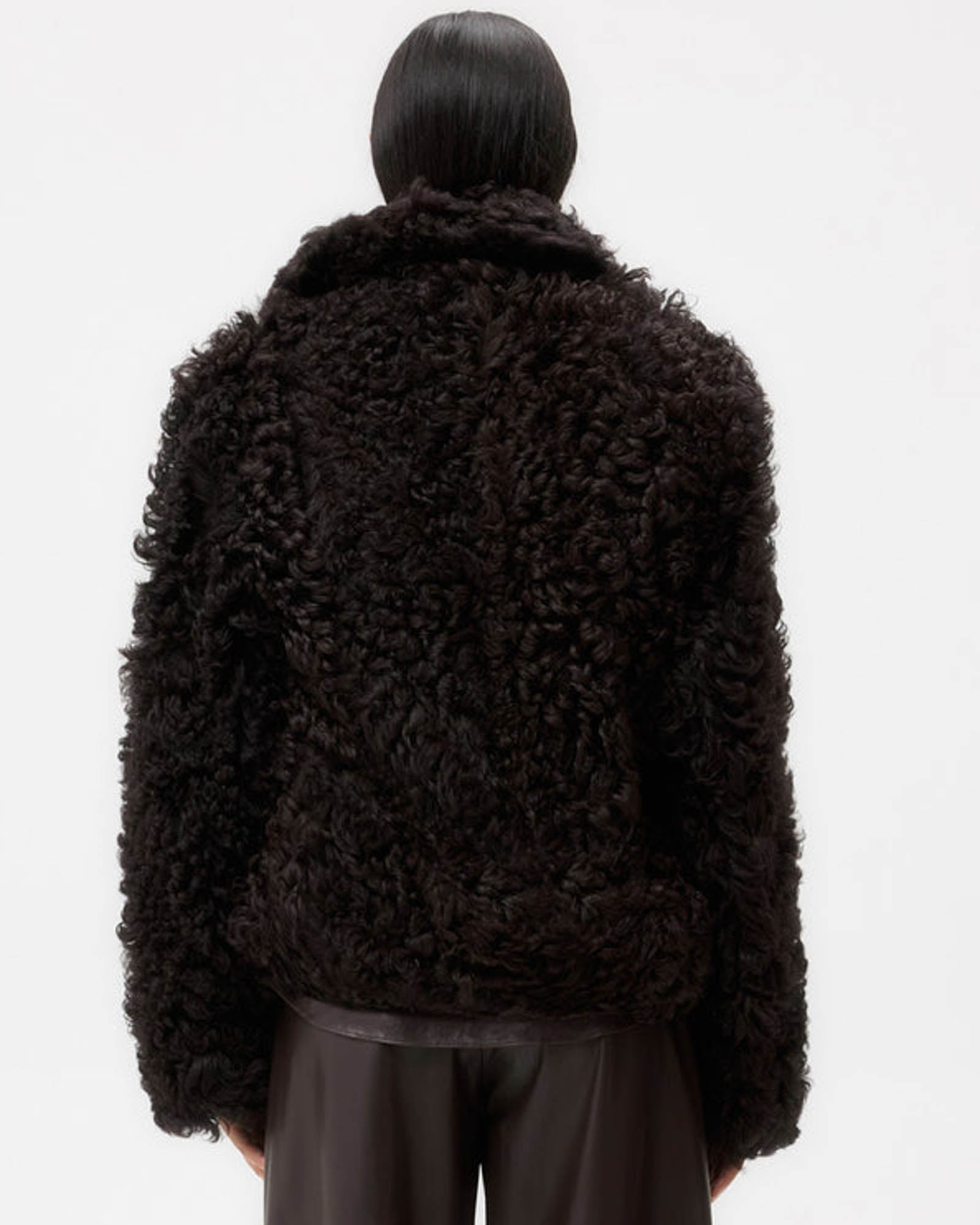 Manteau en cuir Sylvia