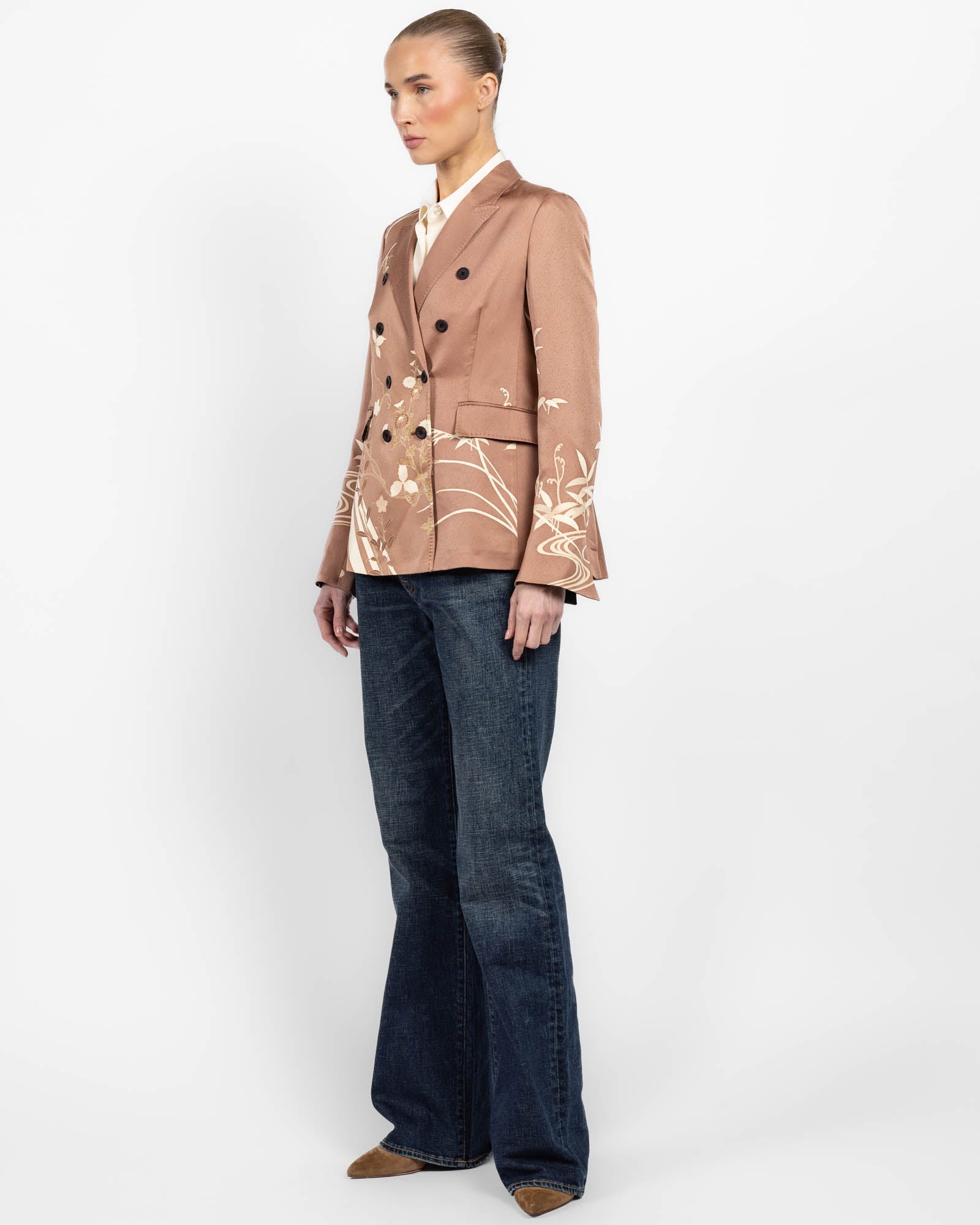 Double-Breasted Kimono Jacket