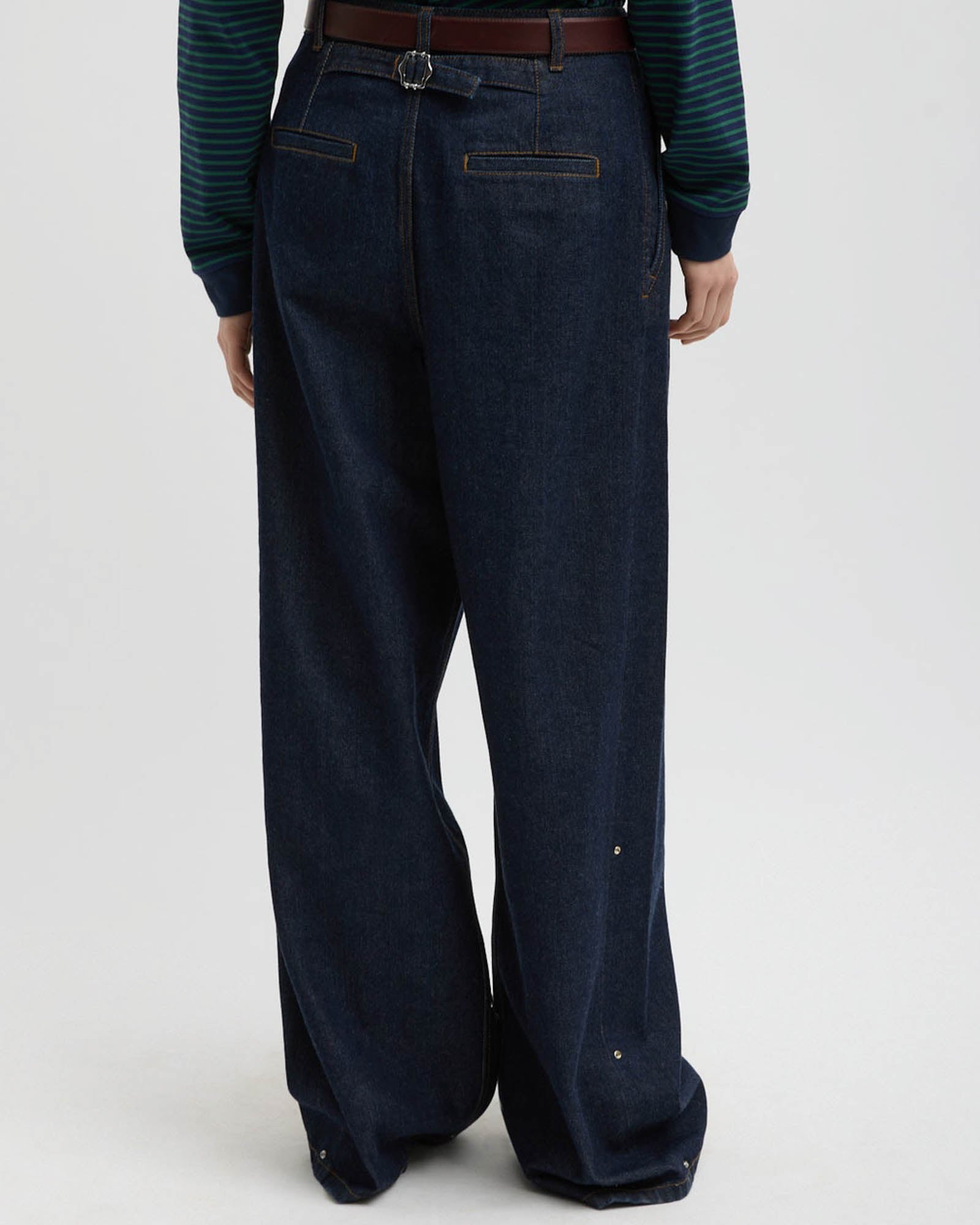 Triple Pleat Jeans