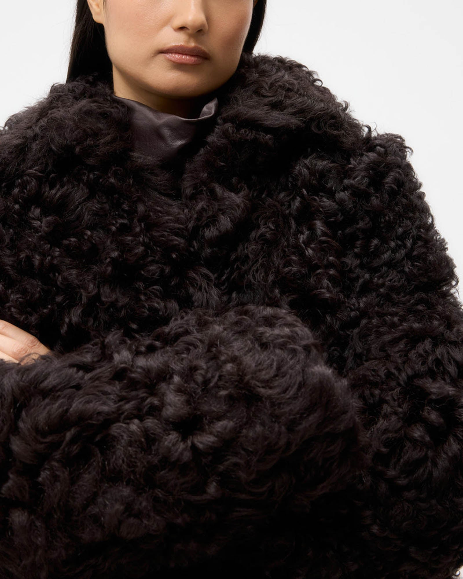 Manteau en cuir Sylvia