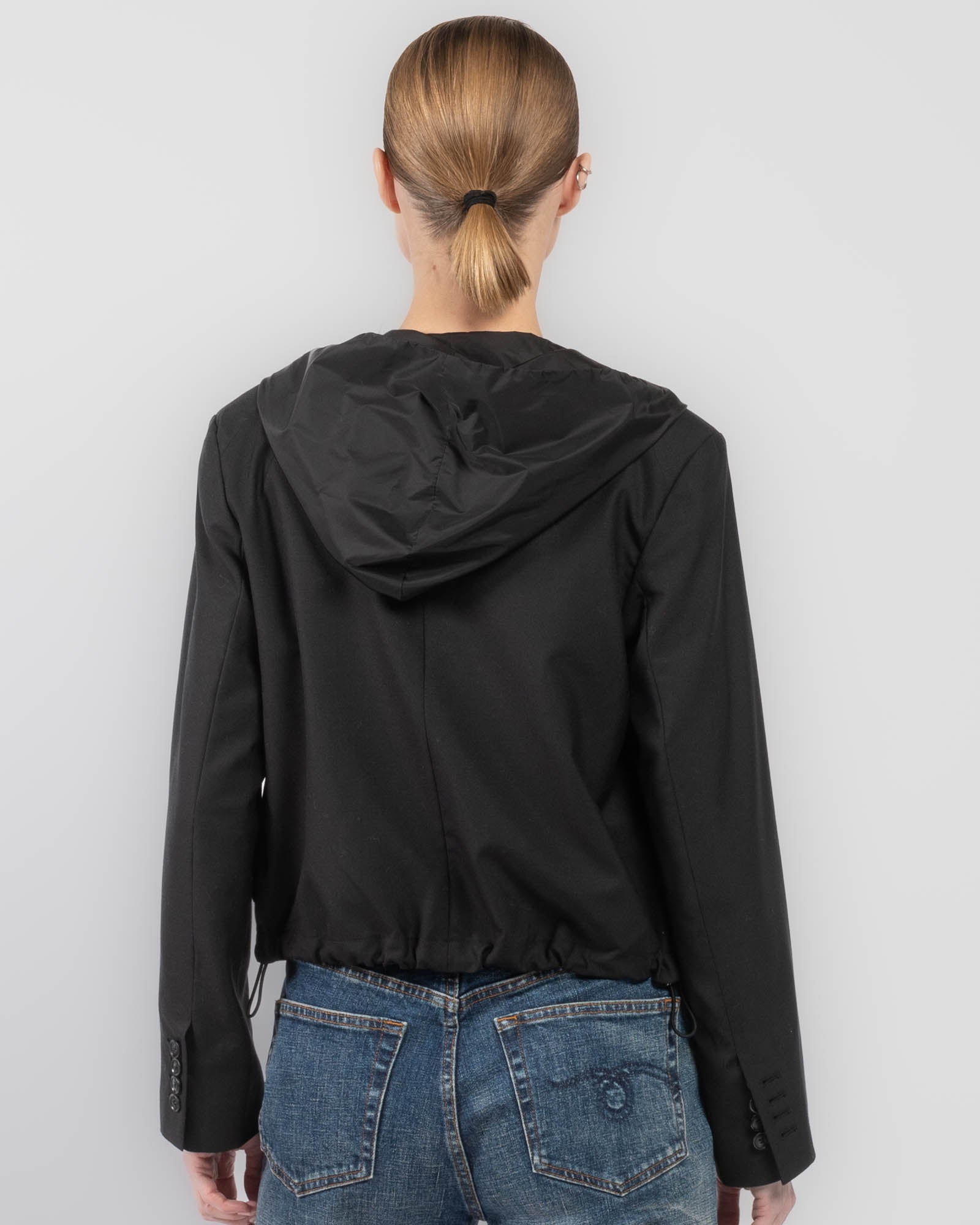 Crop Hooded Blazer