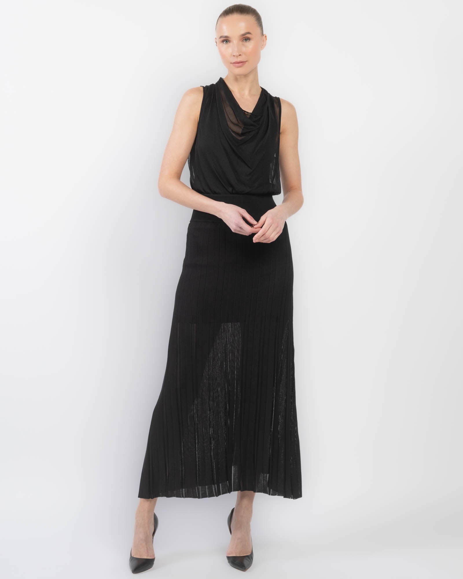 Variegated Pleat Skirt