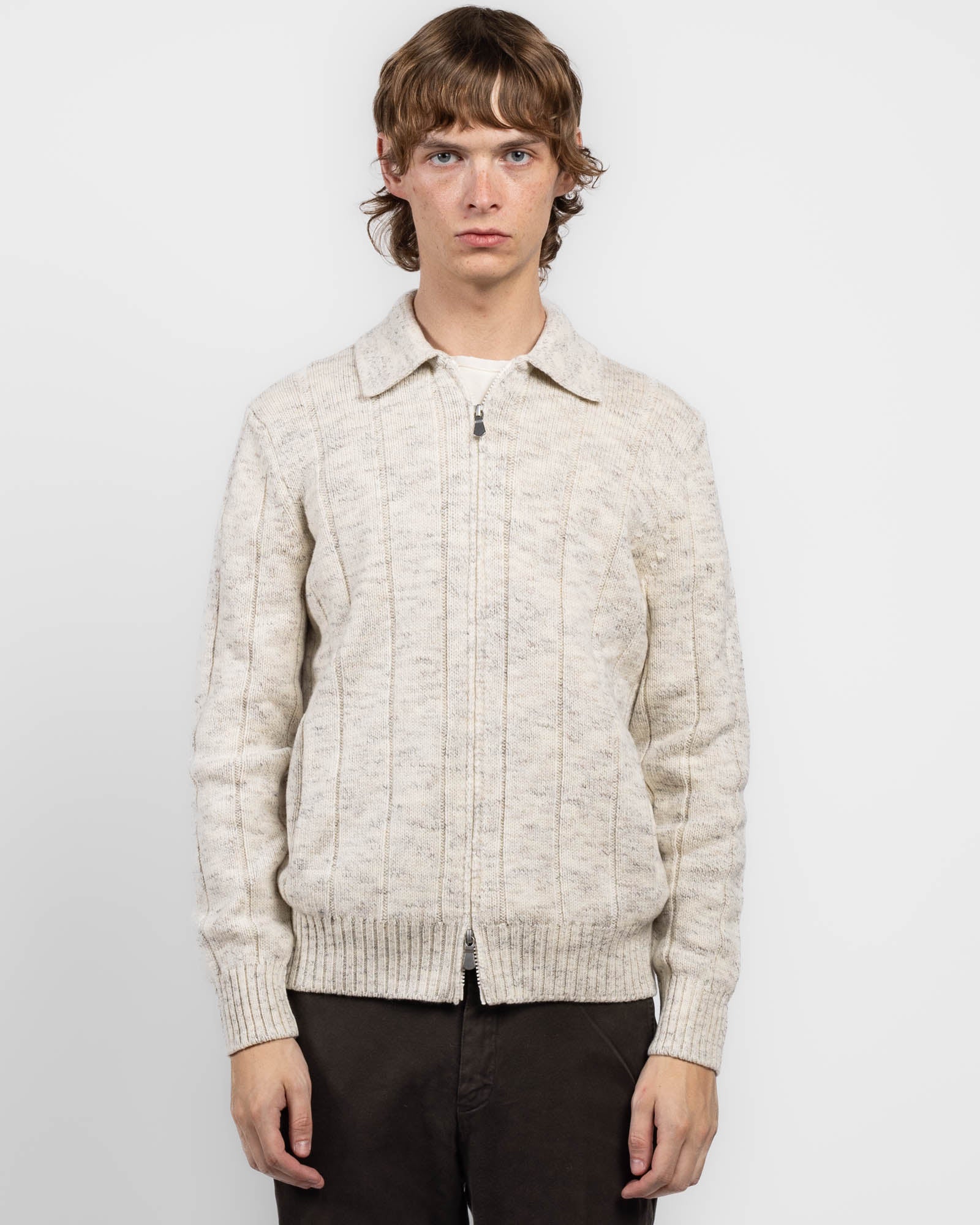 Drop Stitch Zip Sweater