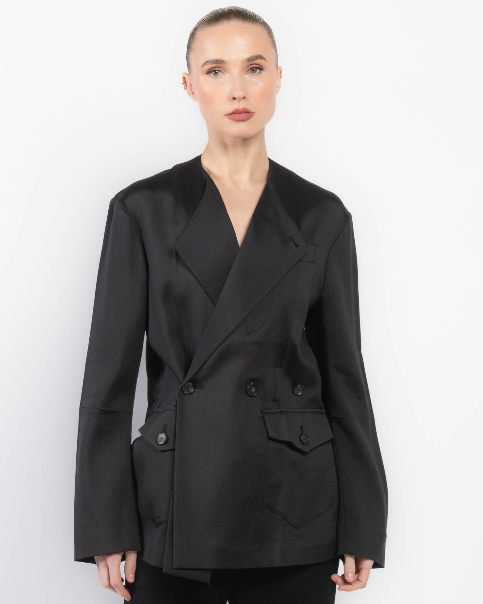 No Collar Origami Jacket