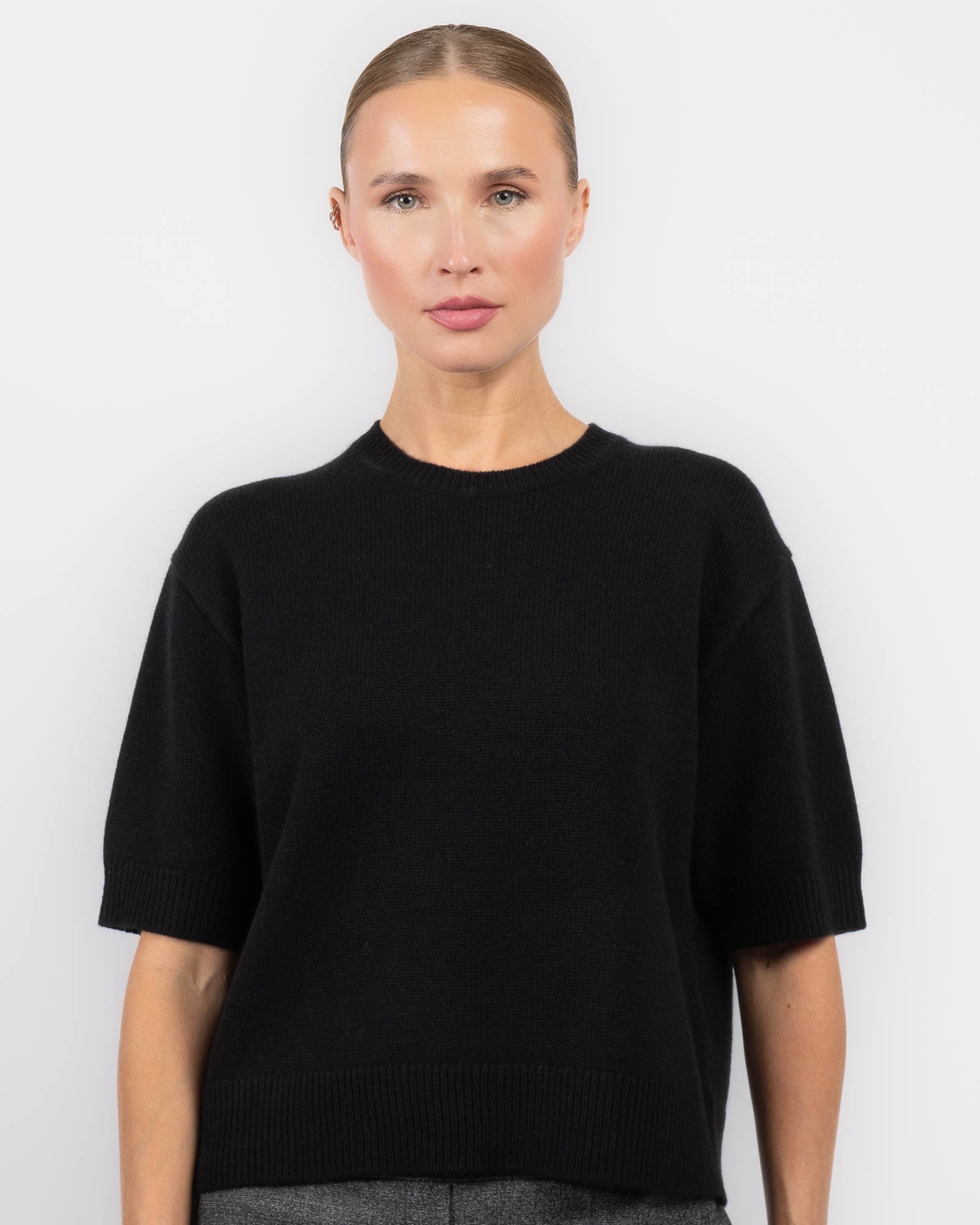T-shirt court en cachemire