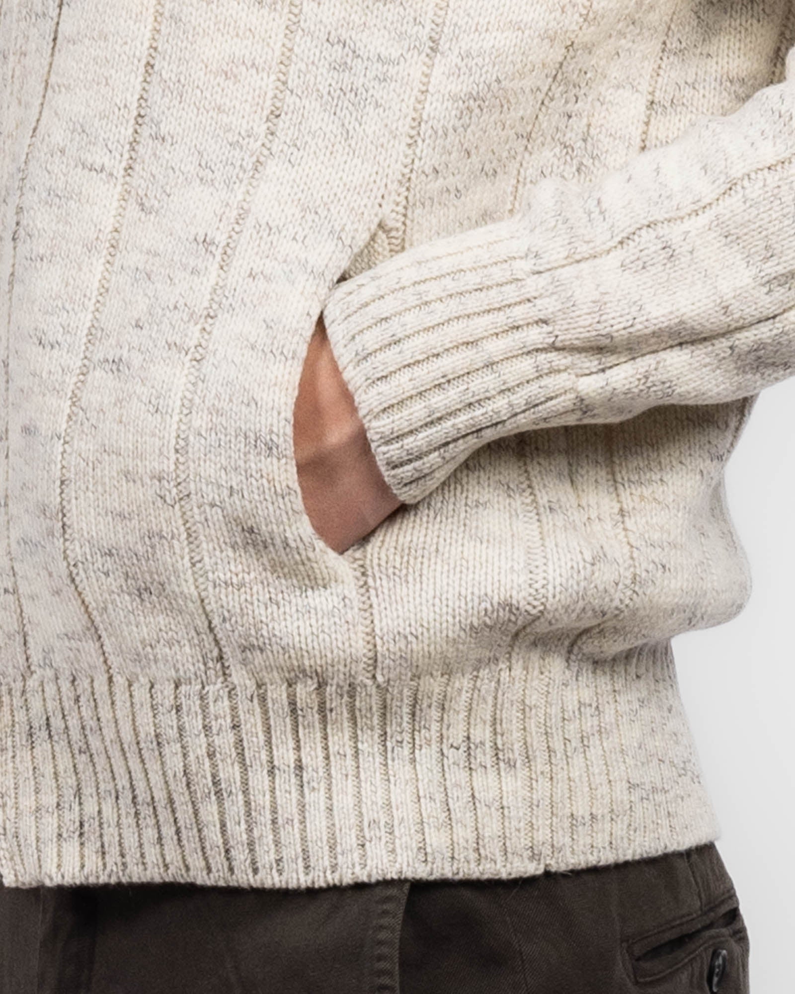 Drop Stitch Zip Sweater