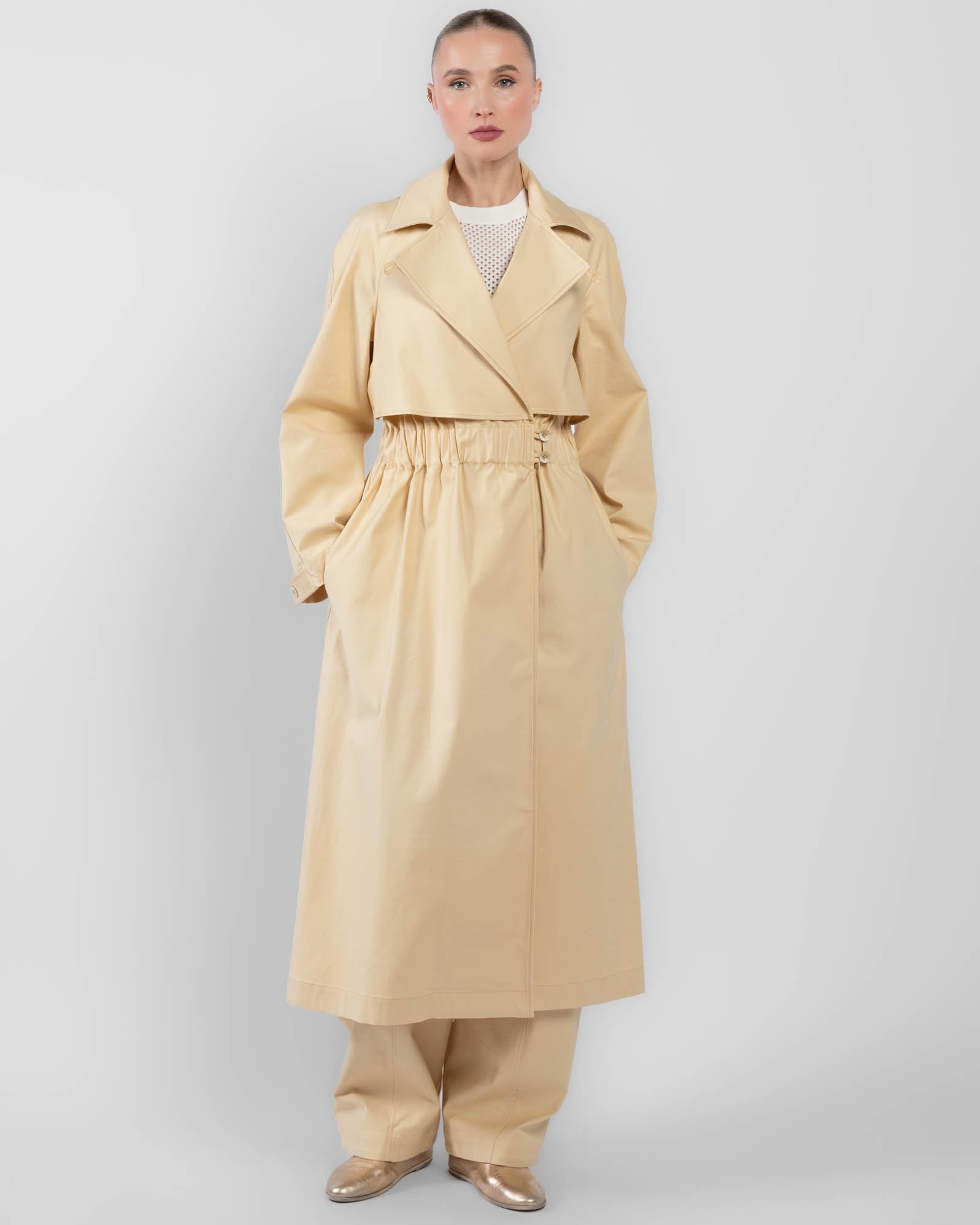 Elastic Trench Coat