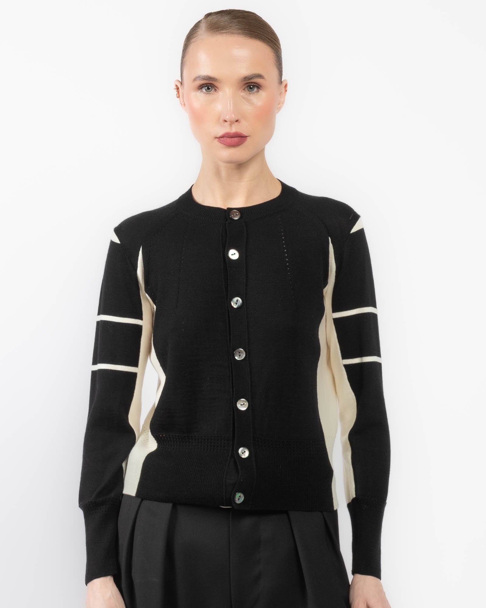 Crewneck Long Sleeve Cardigan