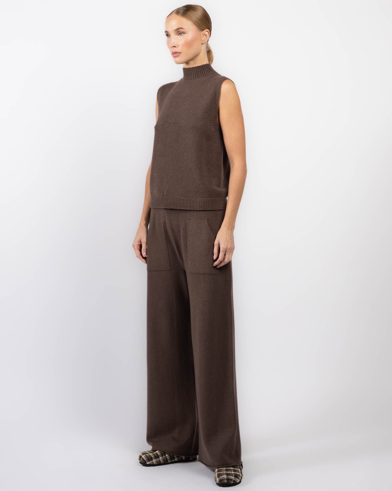 Sleeveless Turtleneck Sweater