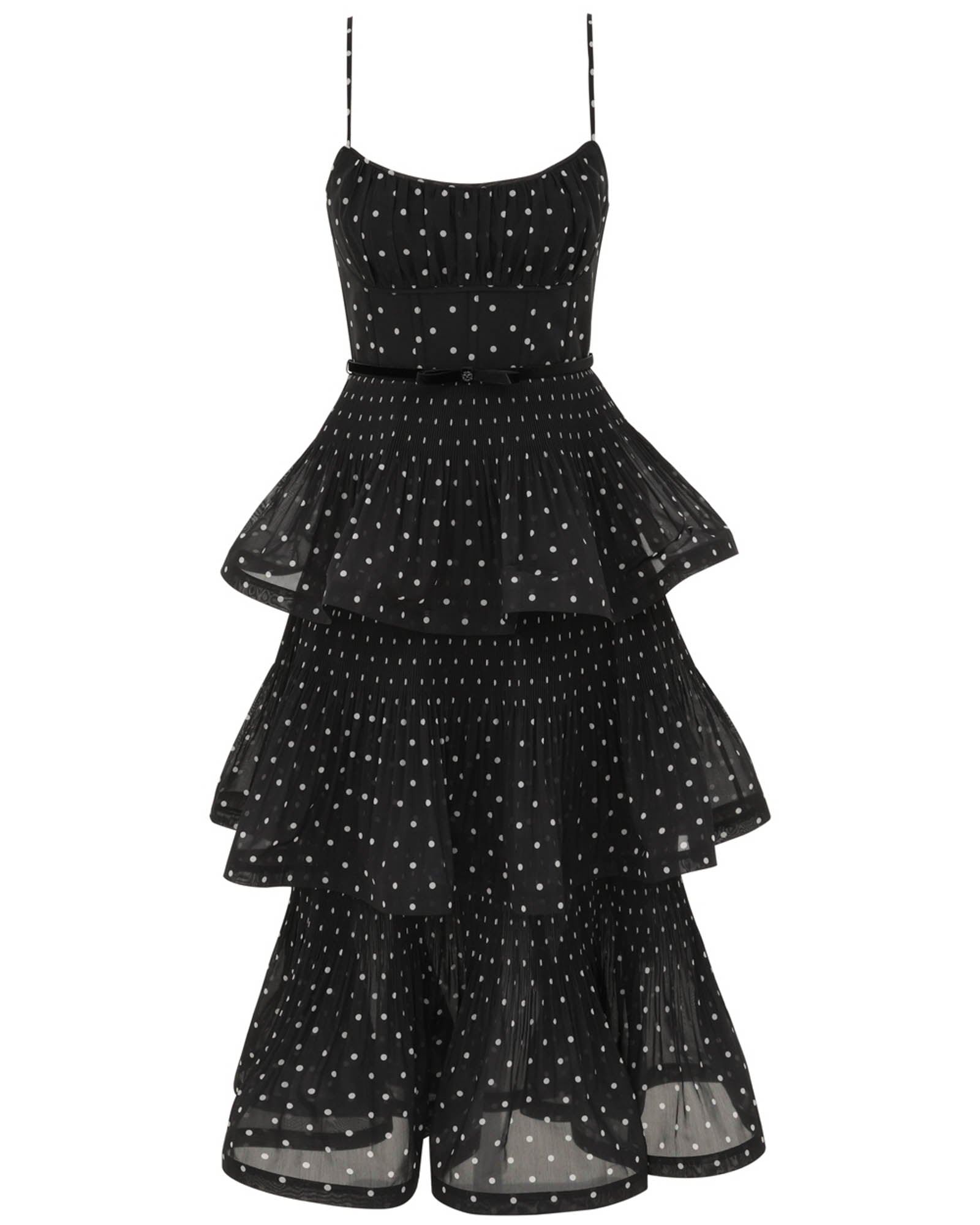 Robe plissée à volants