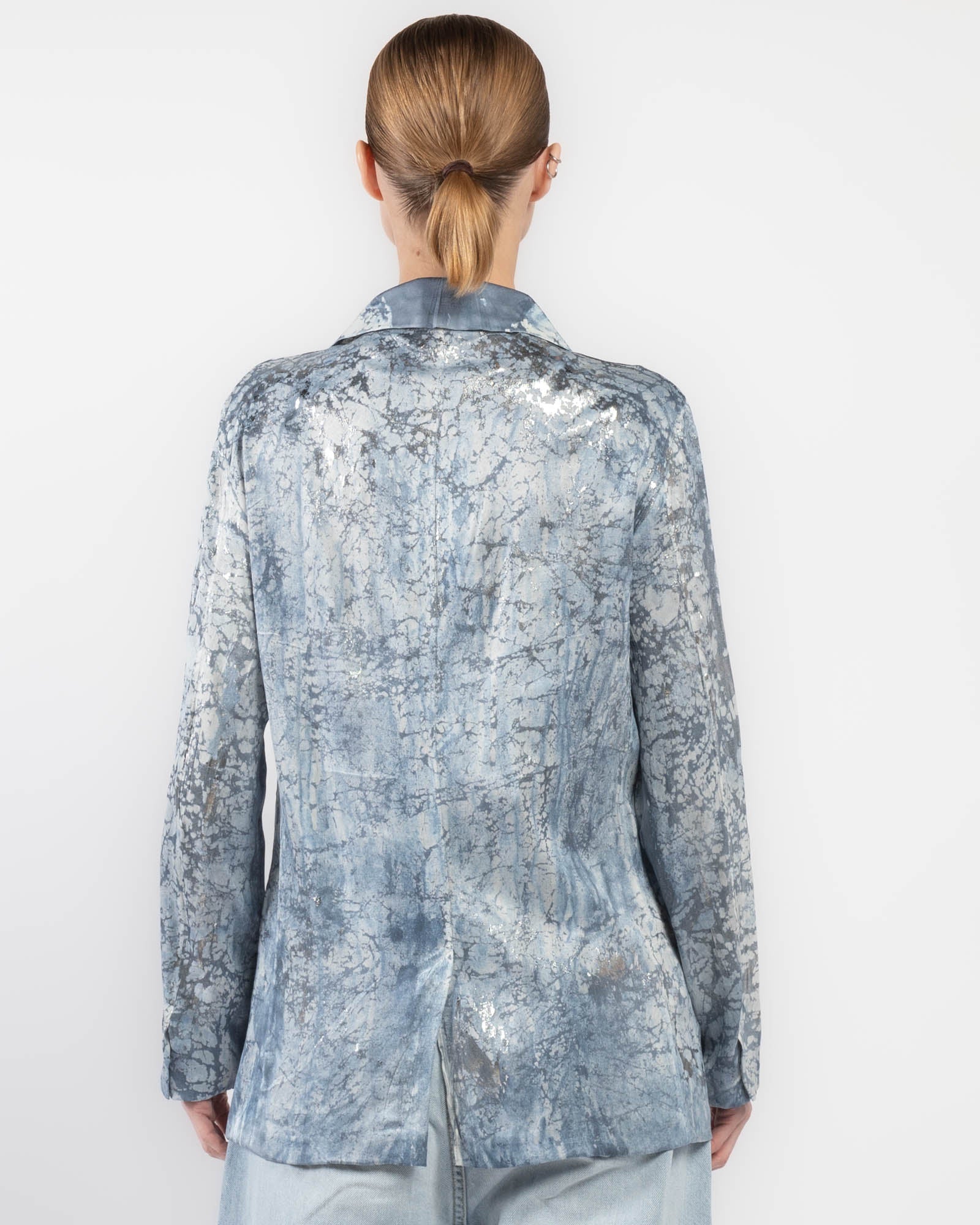 Marble Lamination Rever Jacket