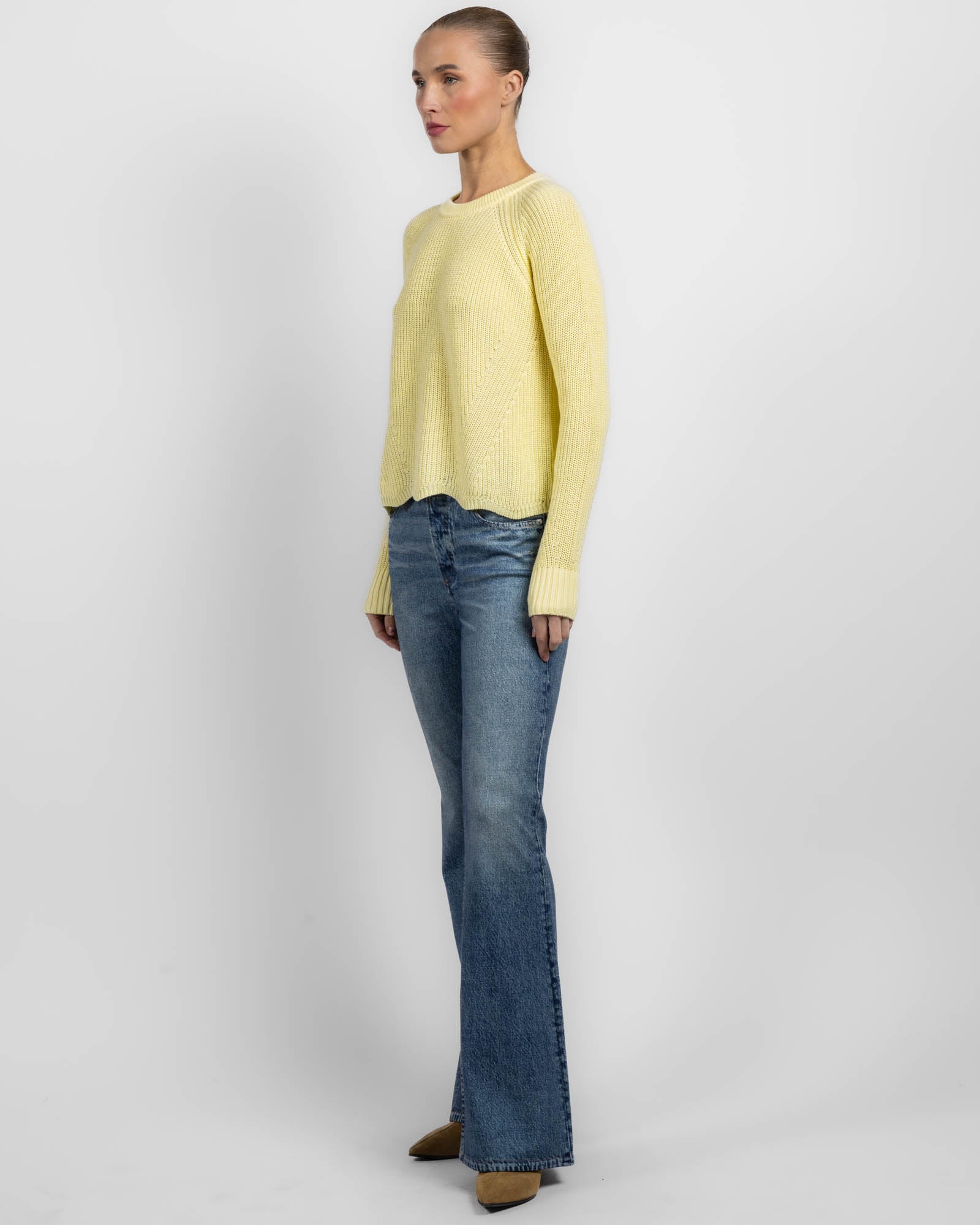 Scallop Edge Shaker Sweater