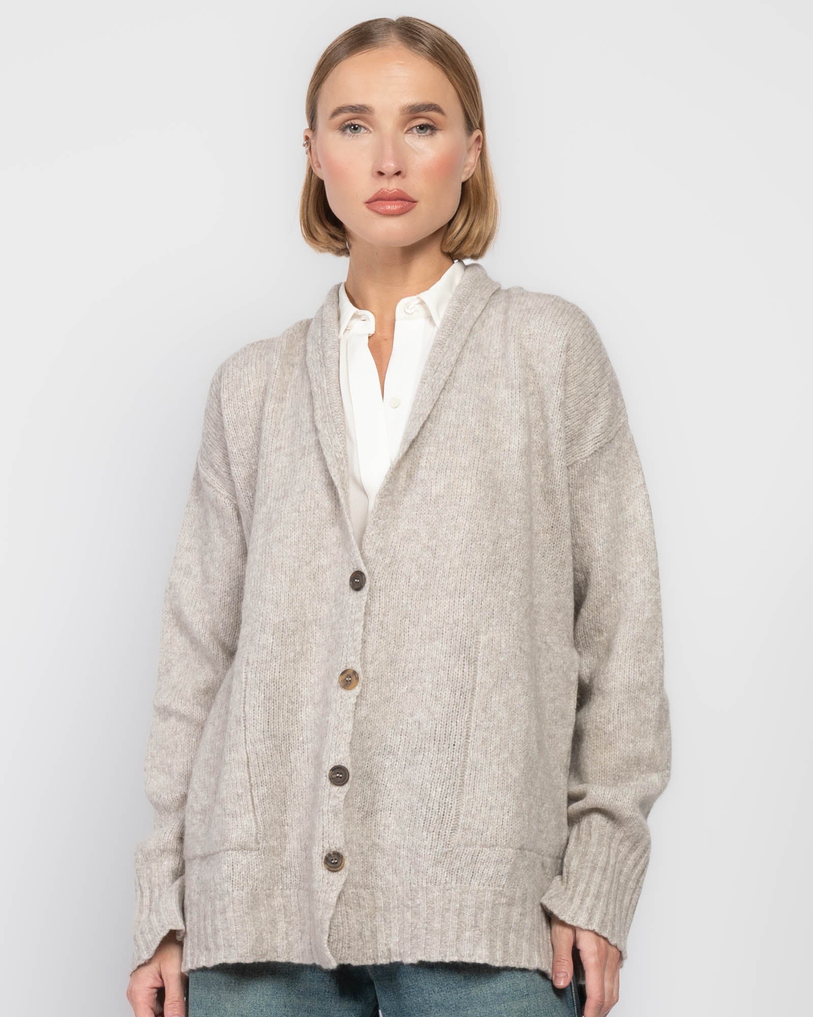 Cardigan à col souple