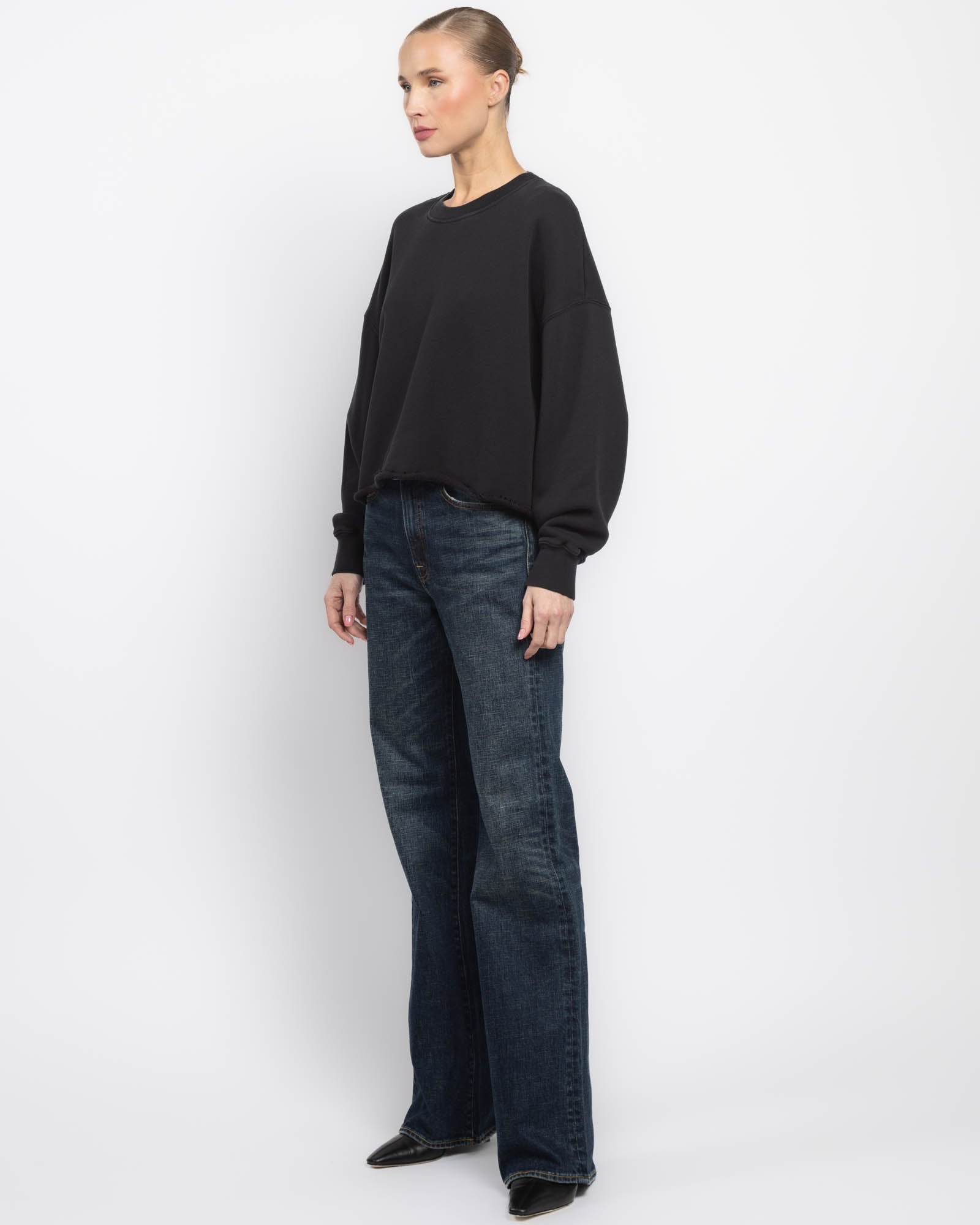 Washed Box Crewneck Sweatshirt