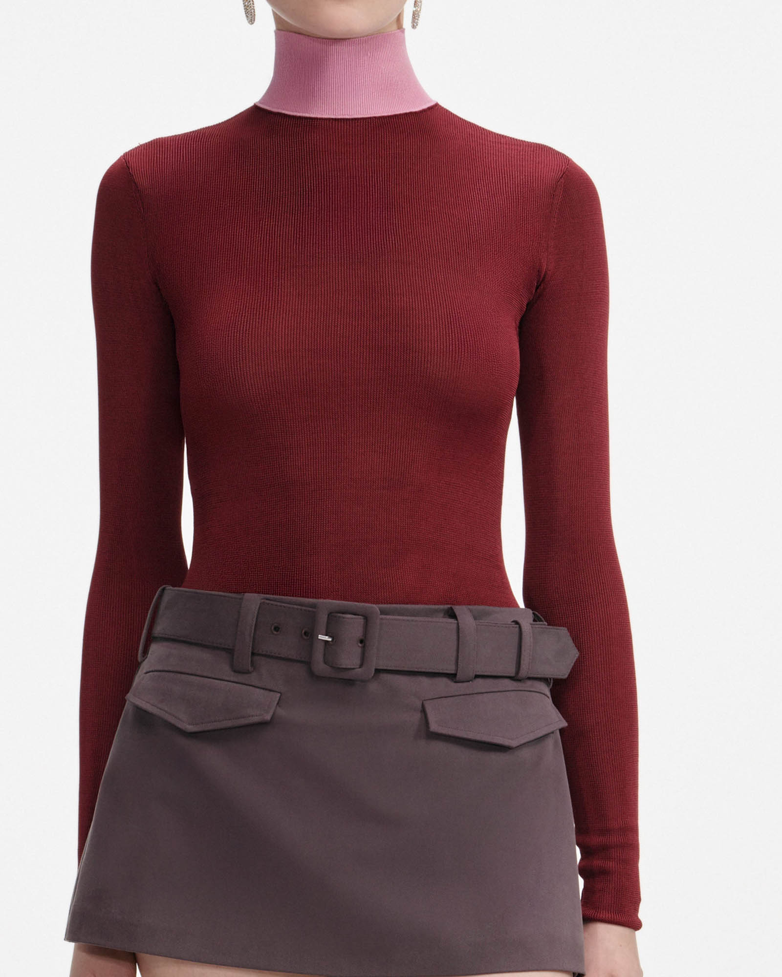 Long Sleeve Contrast Top