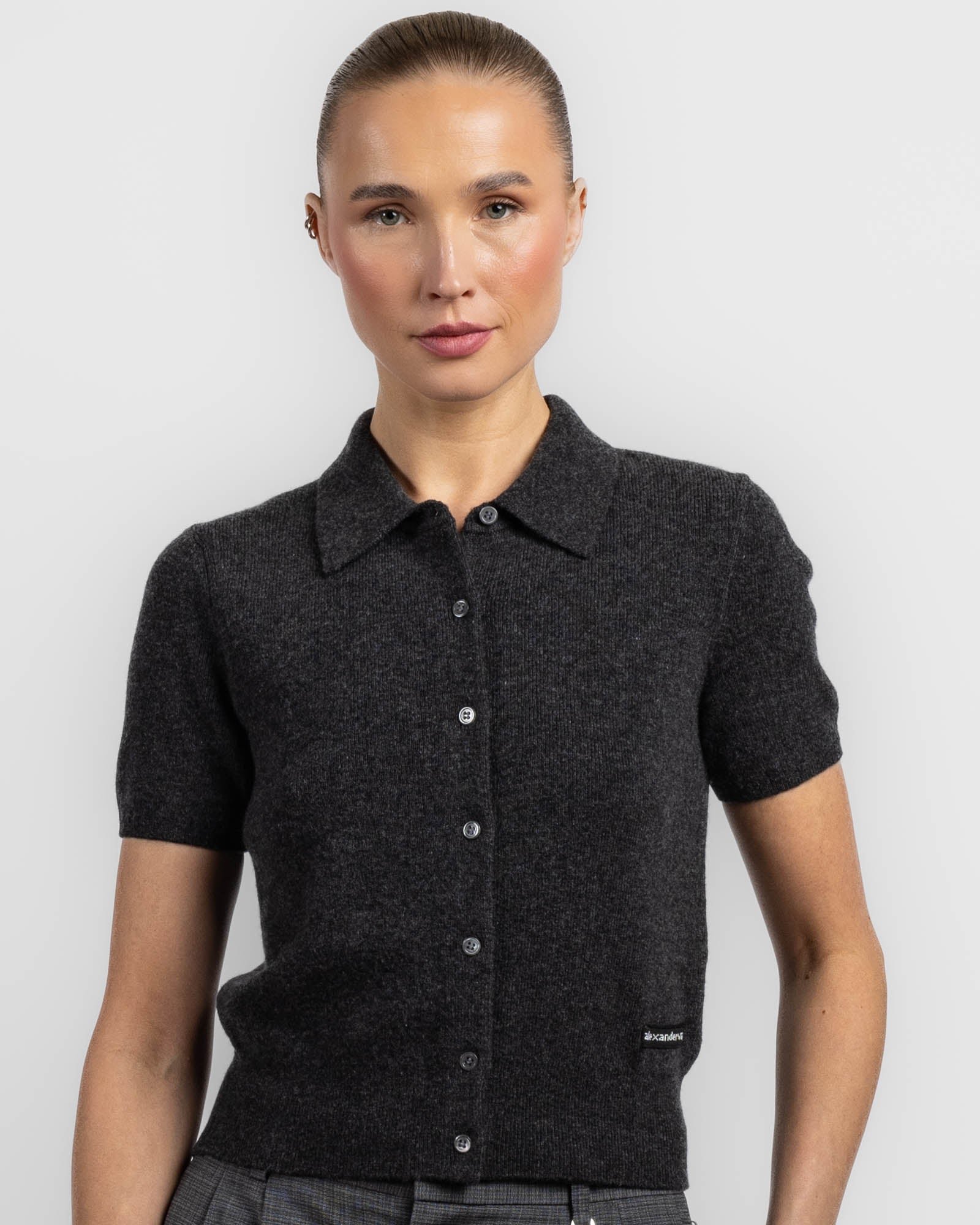 Short Sleeve Polo Cardigan