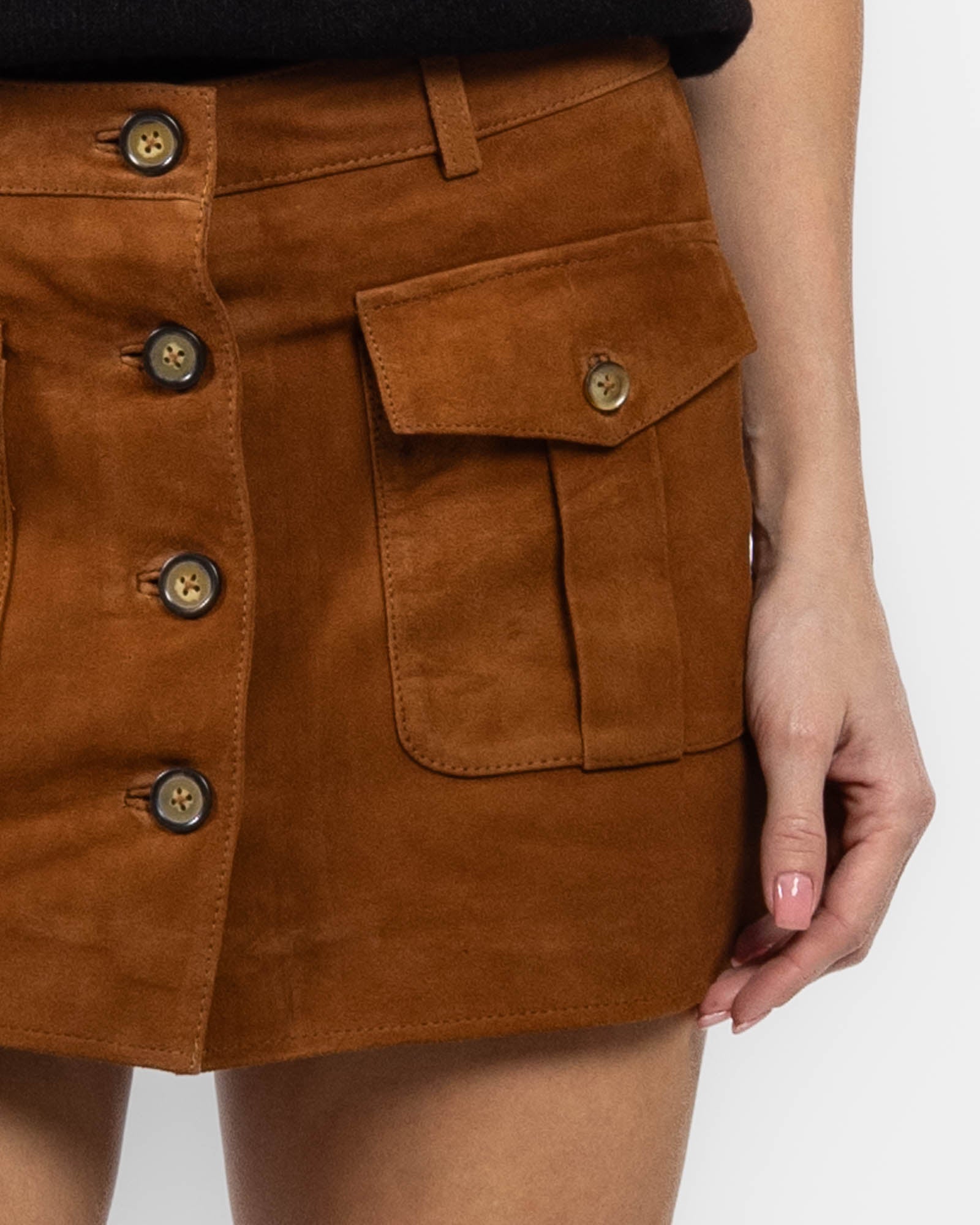 Suede Mini Skirt