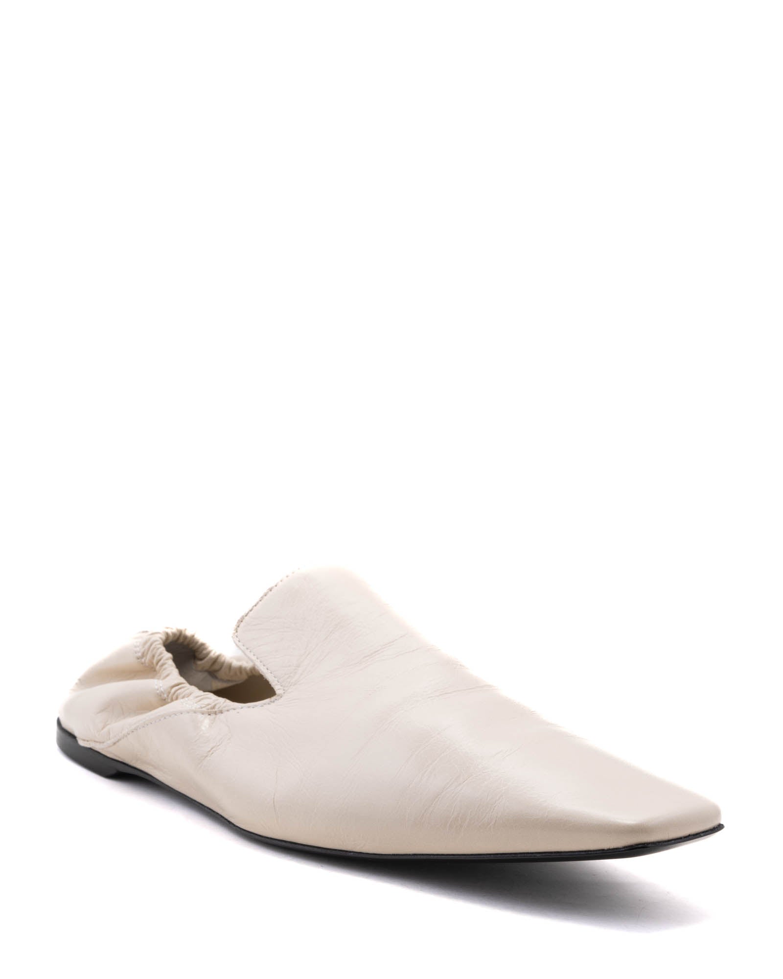 Elastic-Back Leather Loafers