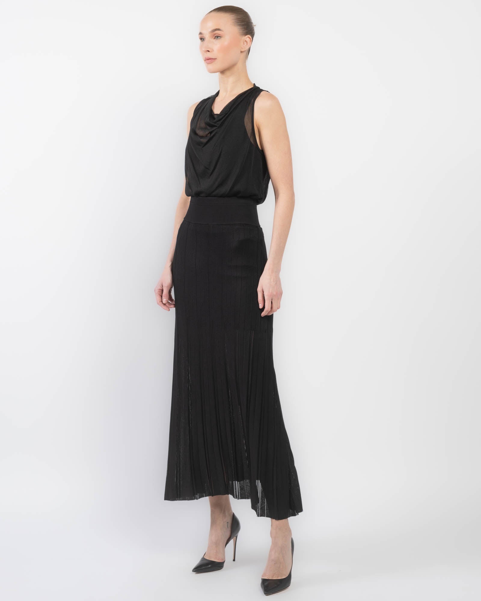 Variegated Pleat Skirt