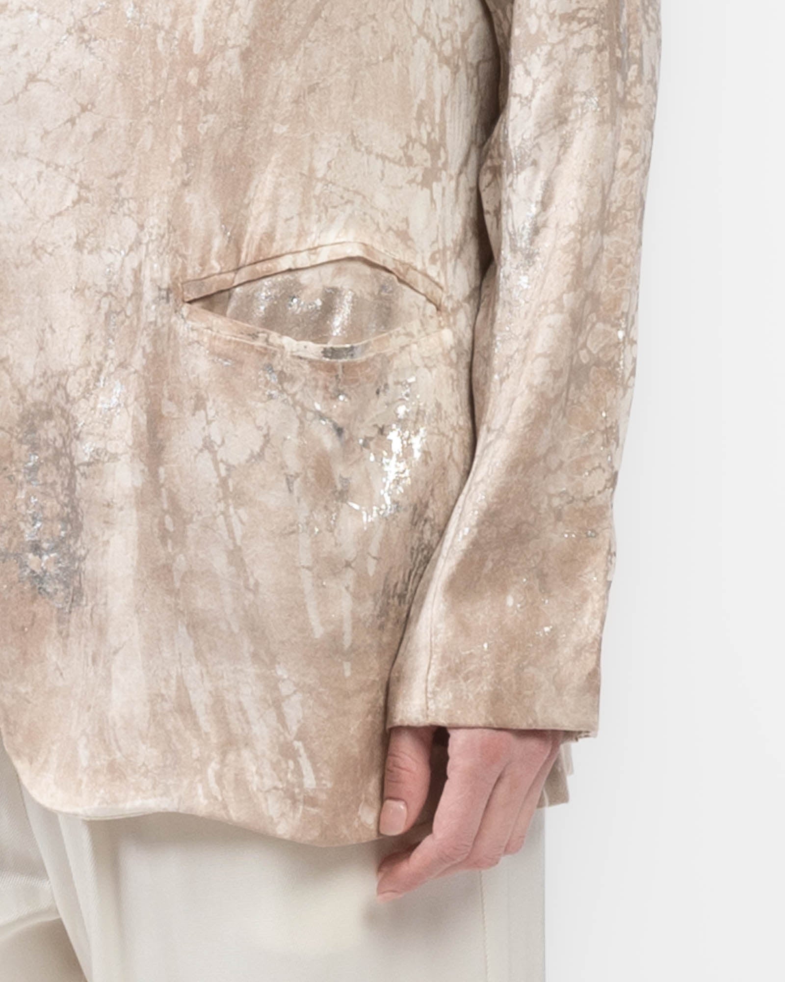 Marble Lamination Rever Jacket