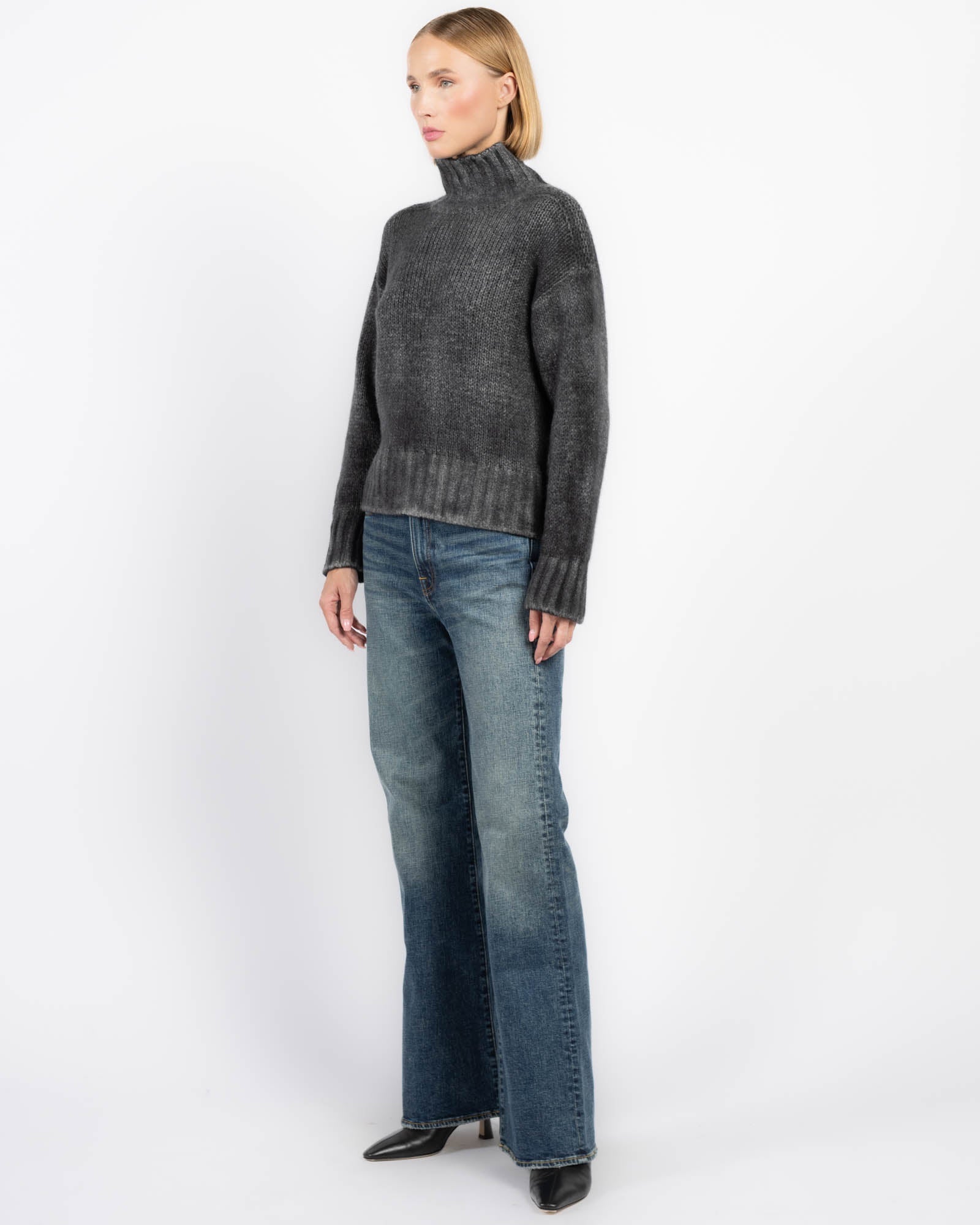 Link Stitch Mock Sweater