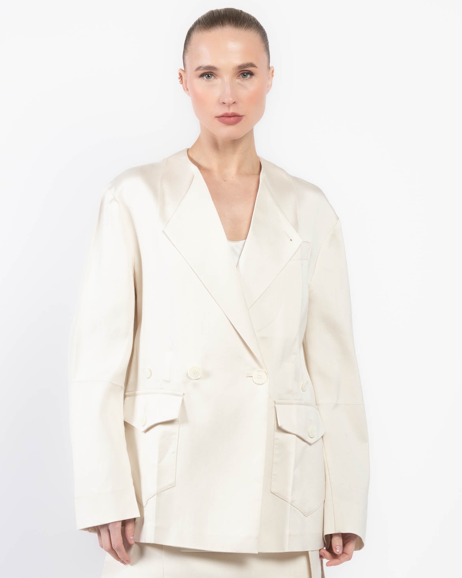 No Collar Origami Jacket