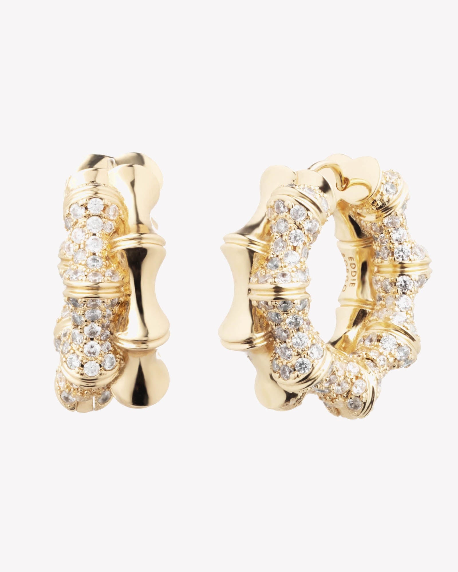 Pave Double Hoop Earrings