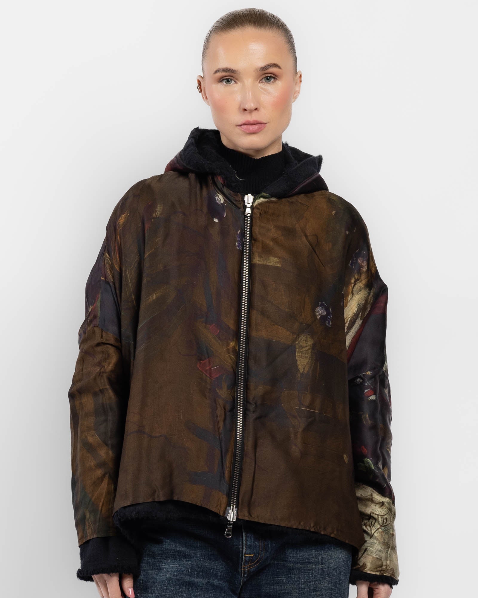 Bar Short Hoodie Coat