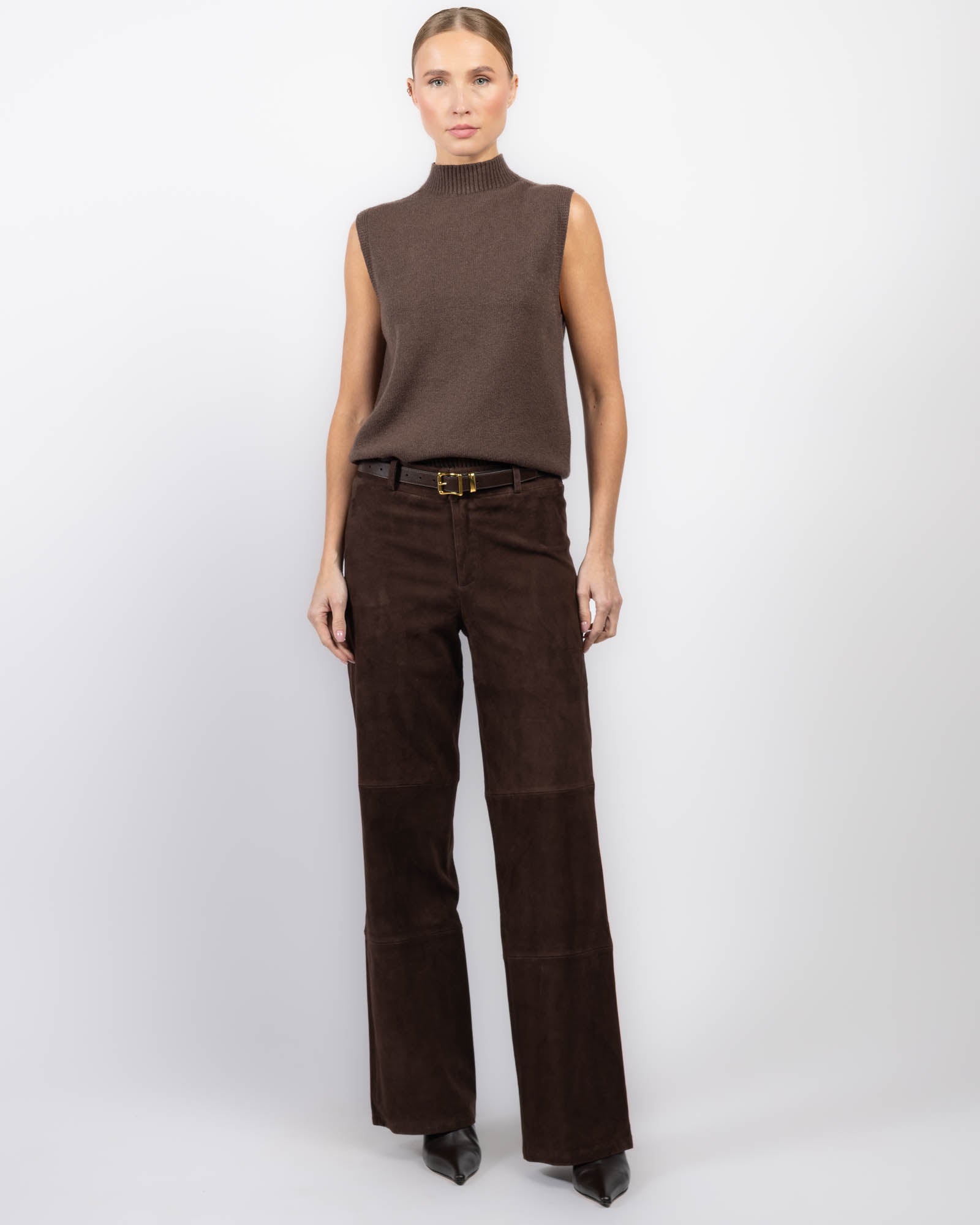 Marina Stretch Suede Pants