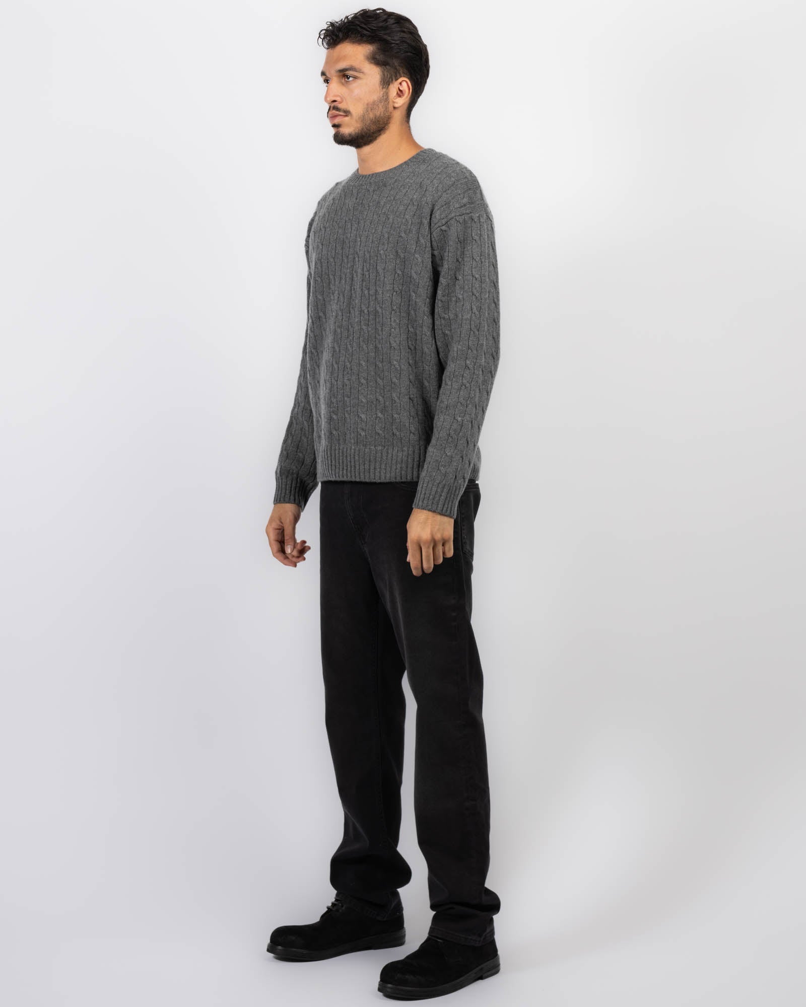 Cable Crewneck Sweater