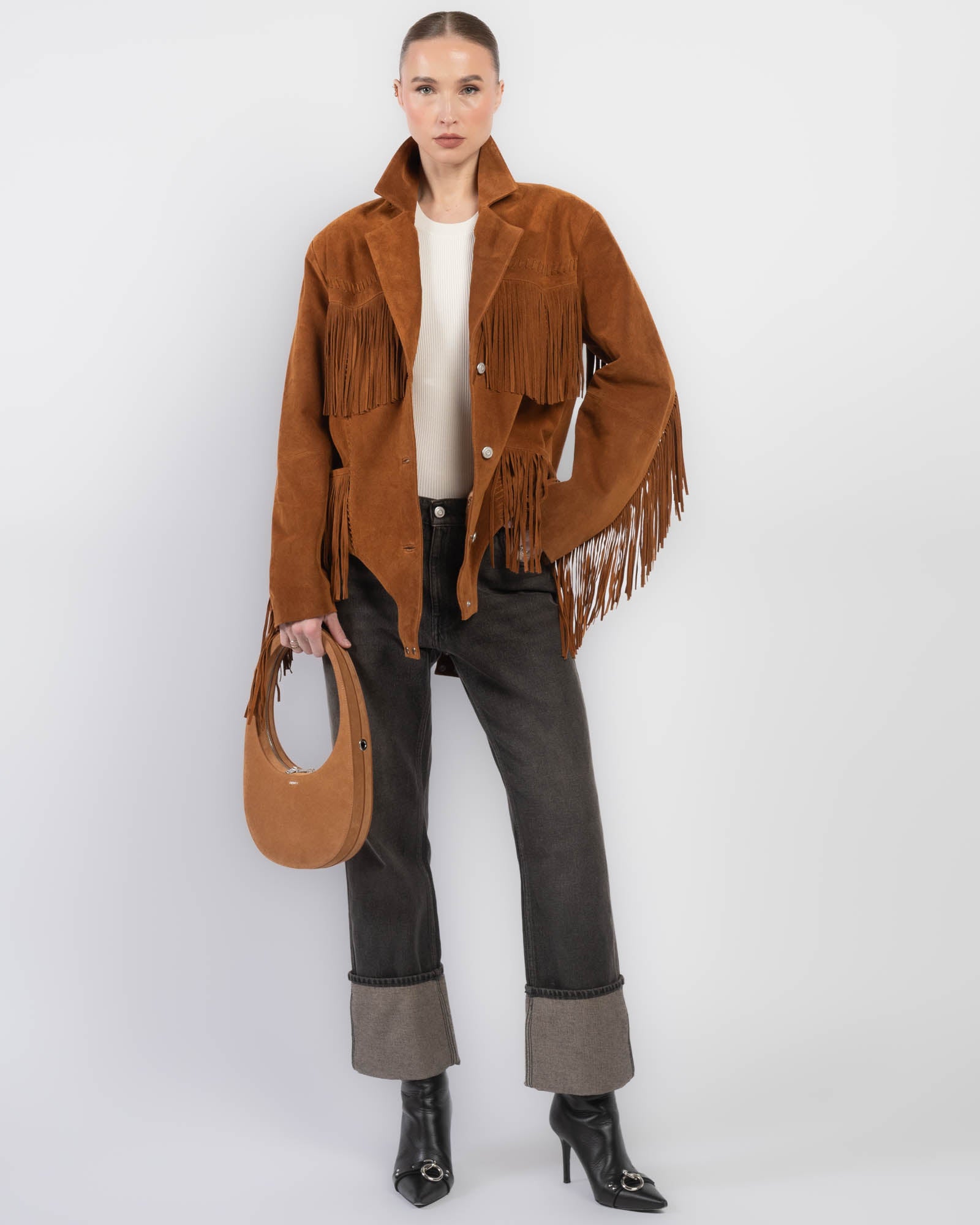 Suede Fringe Jacket