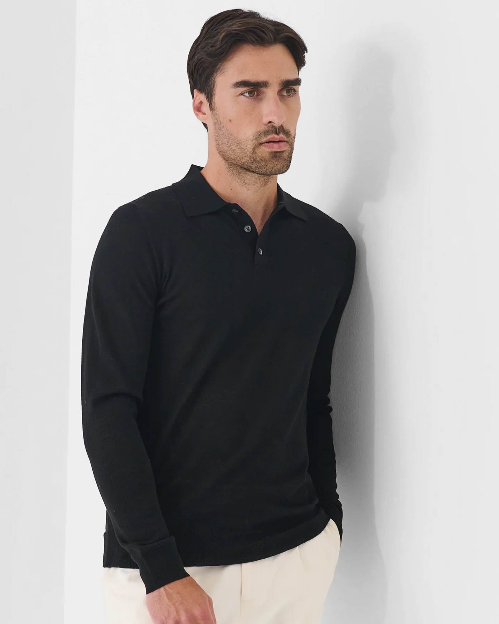 Pull polo à 3 boutons, calibre 14