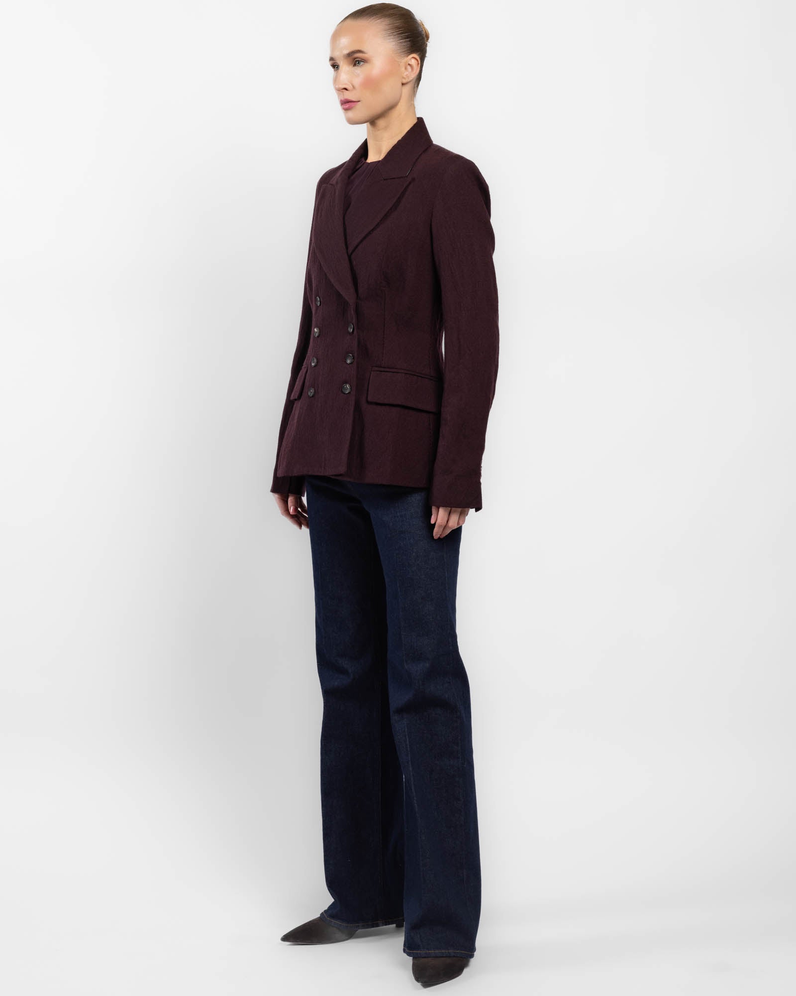 Crumpled Double-Breasted Jacket