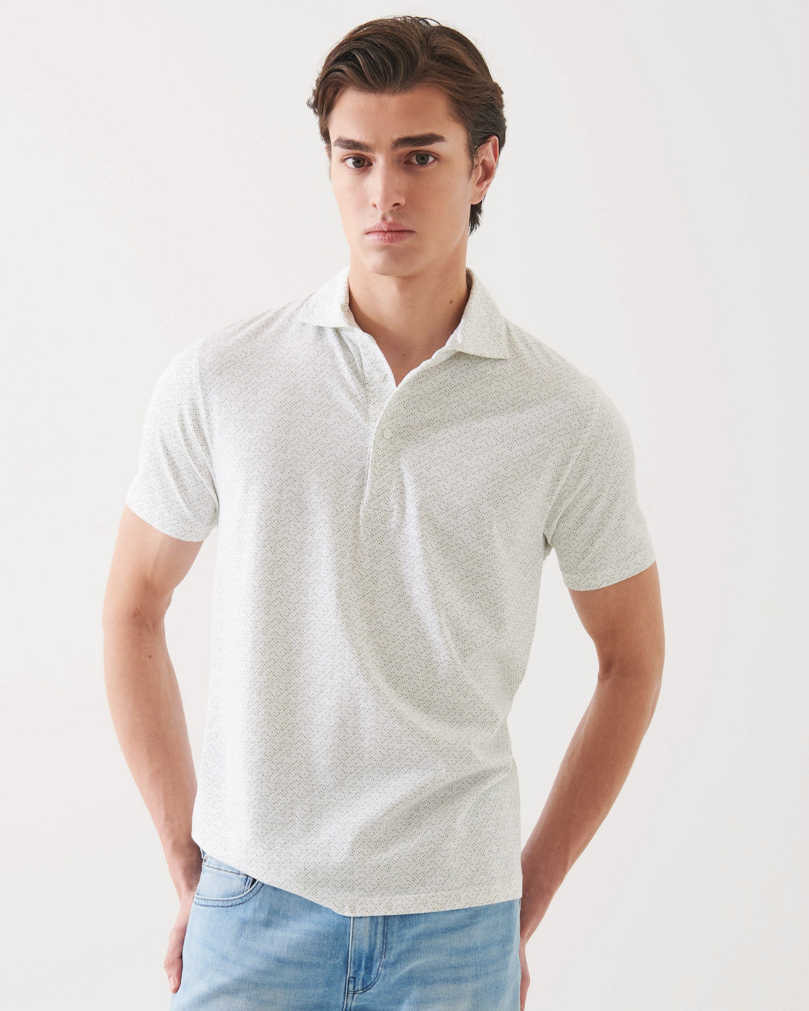 Stretch Printed Polo