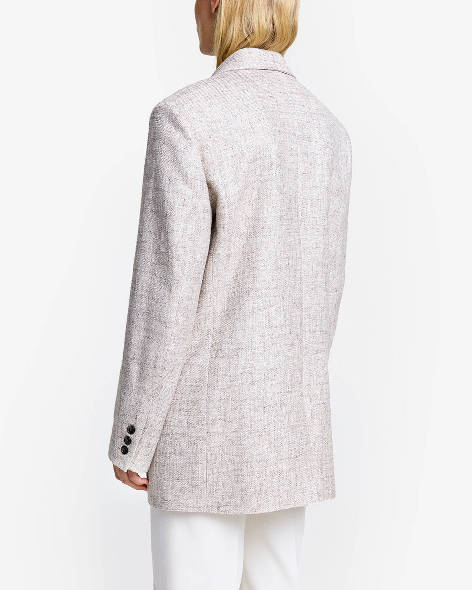 Double-Breasted Peaked Lapel Blazer