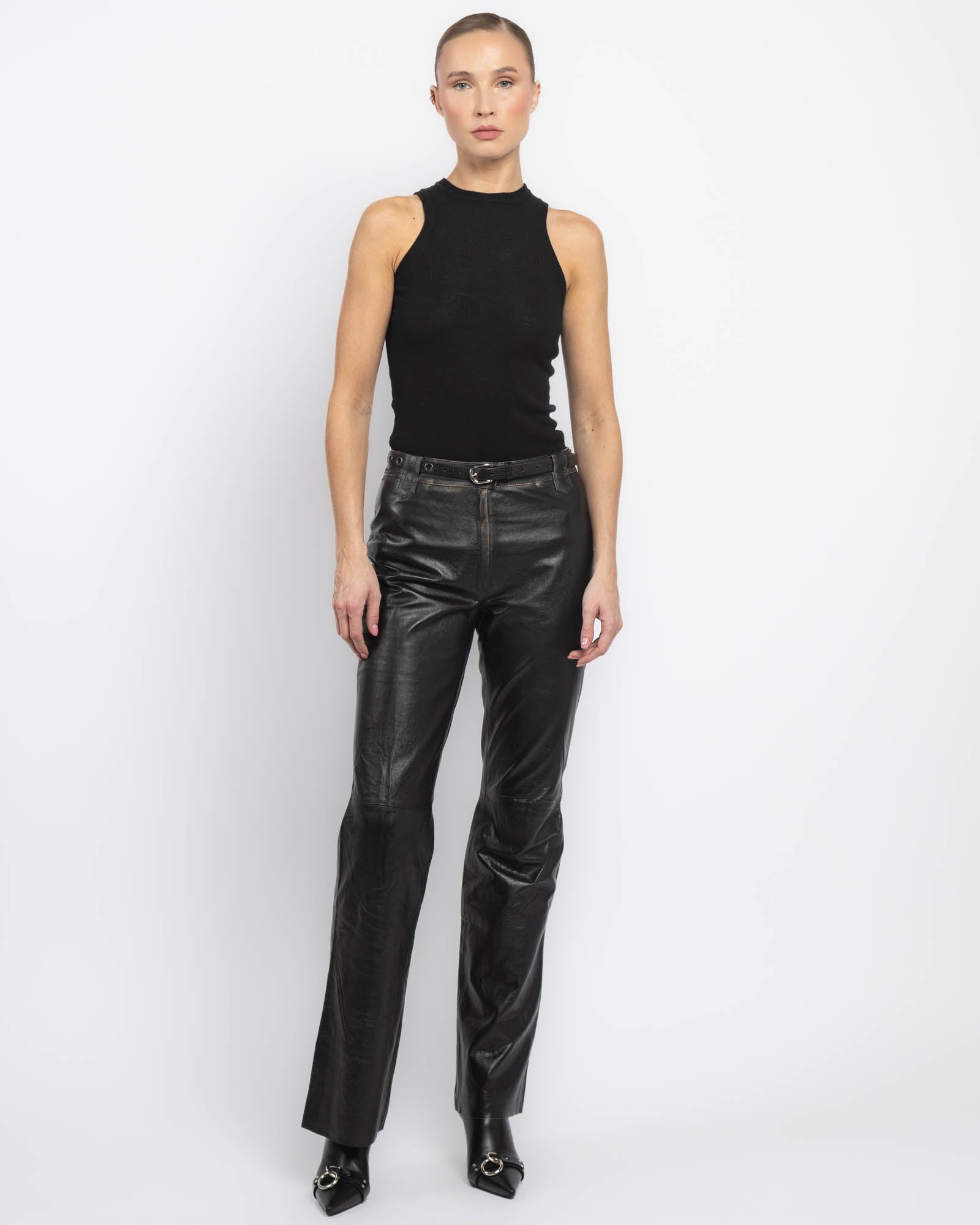 Pantalon en cuir Giorgio Brato X Jade