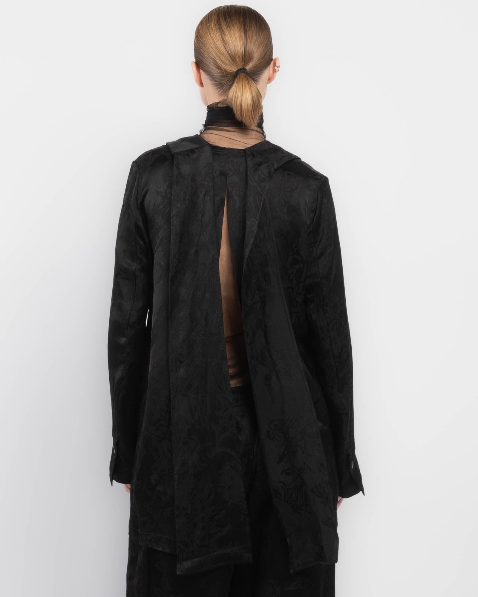 Back Tie Collar Jacket