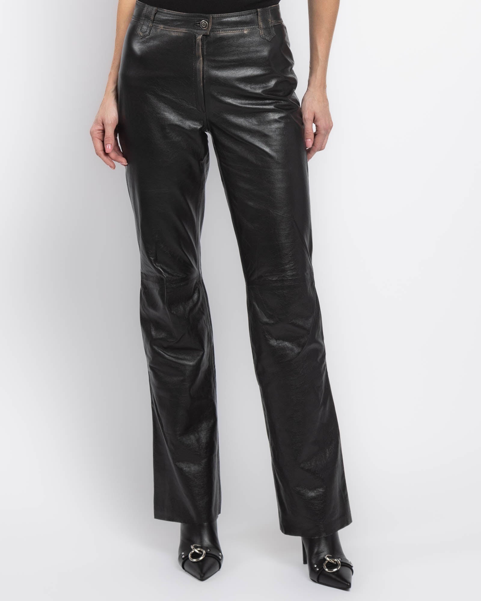 Pantalon en cuir Giorgio Brato X Jade