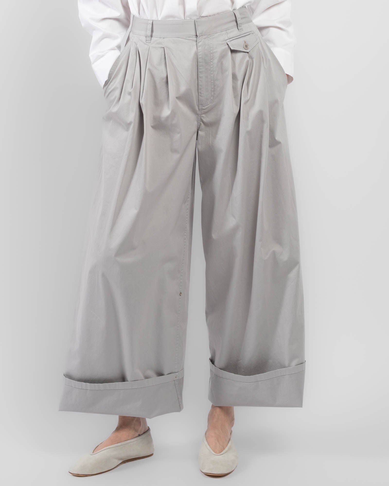 Silky Triple Pleat Pants