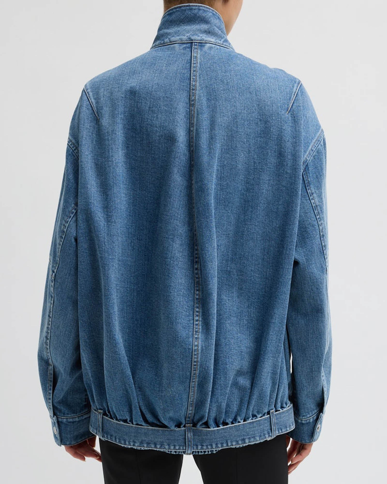 Denim Moto Bomber