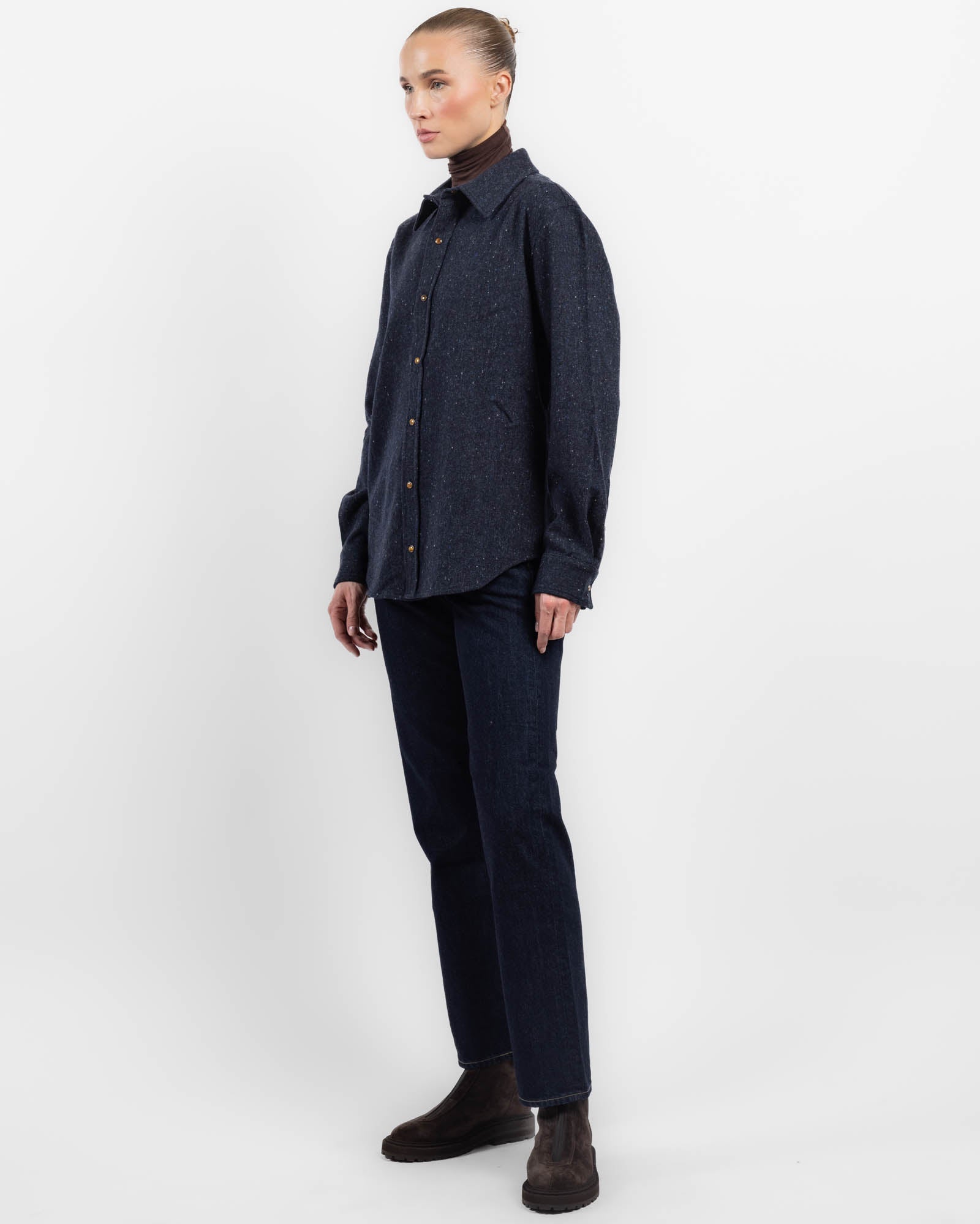 Chemise Donegal de minuit