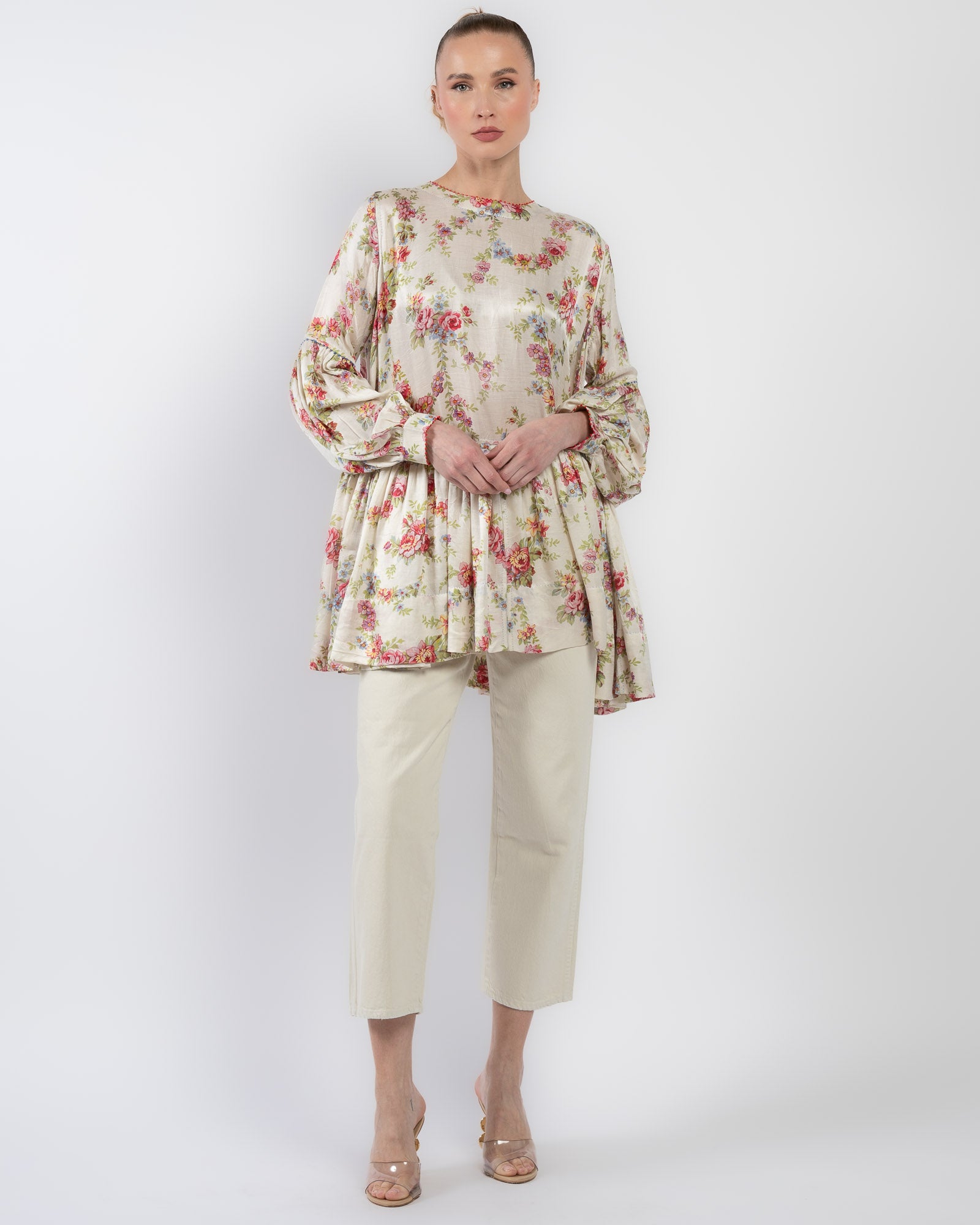 Tier Gather Floral Top