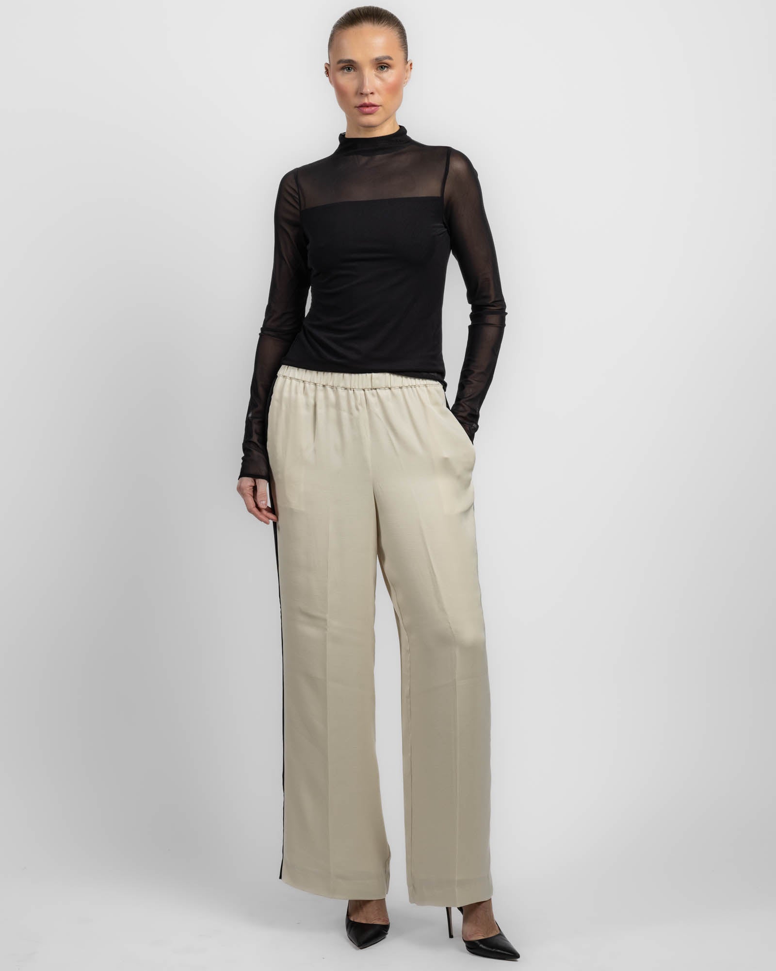 Luca Mix Mock Neck Long Sleeve