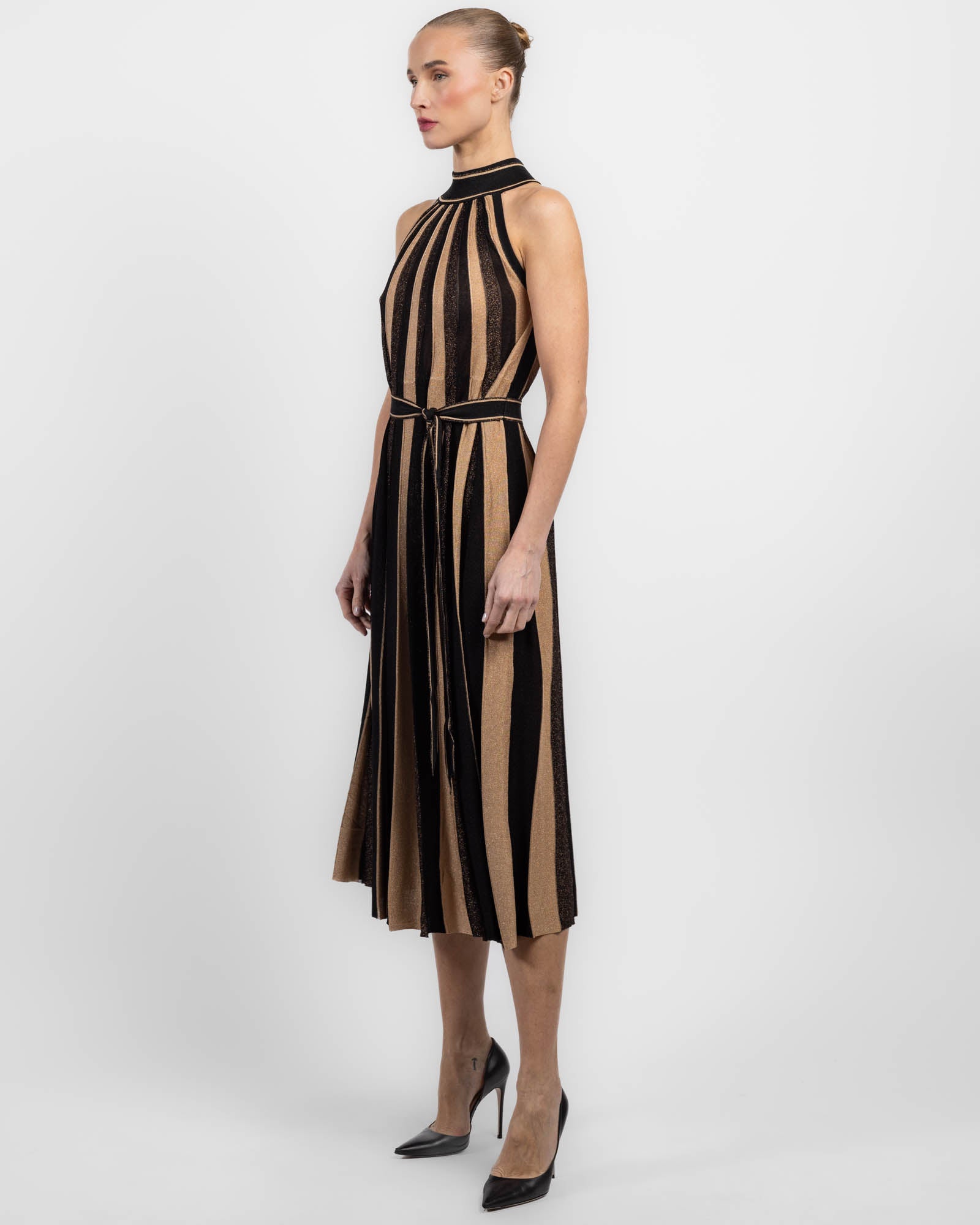 Metallic Strap Dress