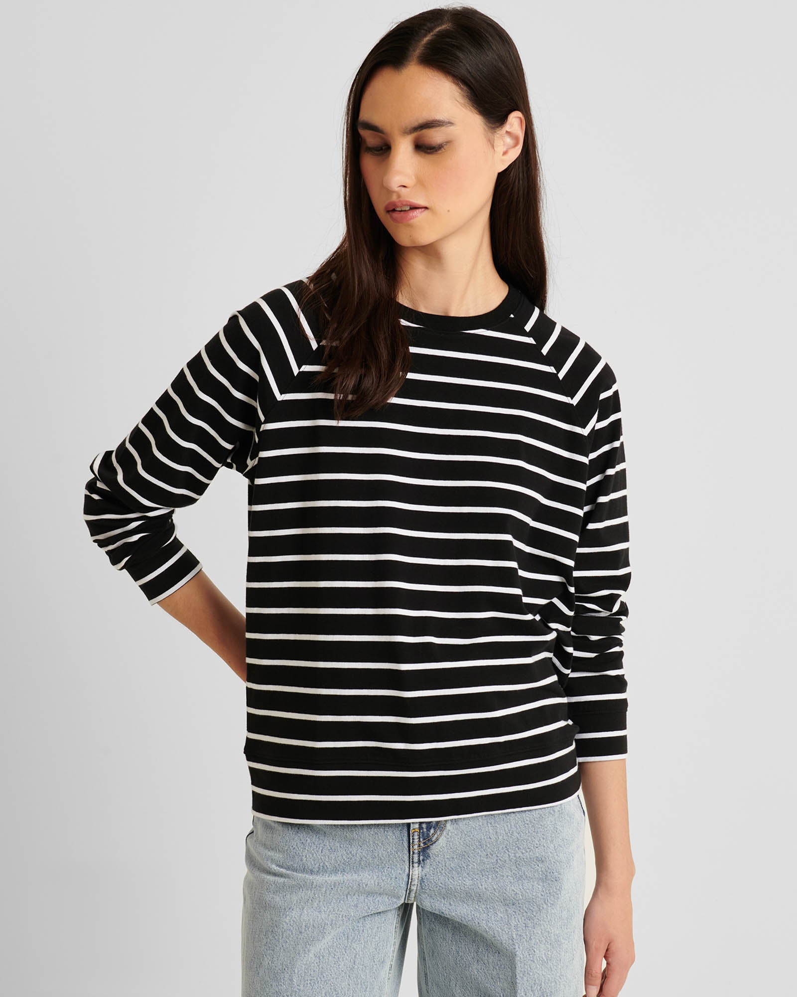 Oversized Stripe Sweatshirt
