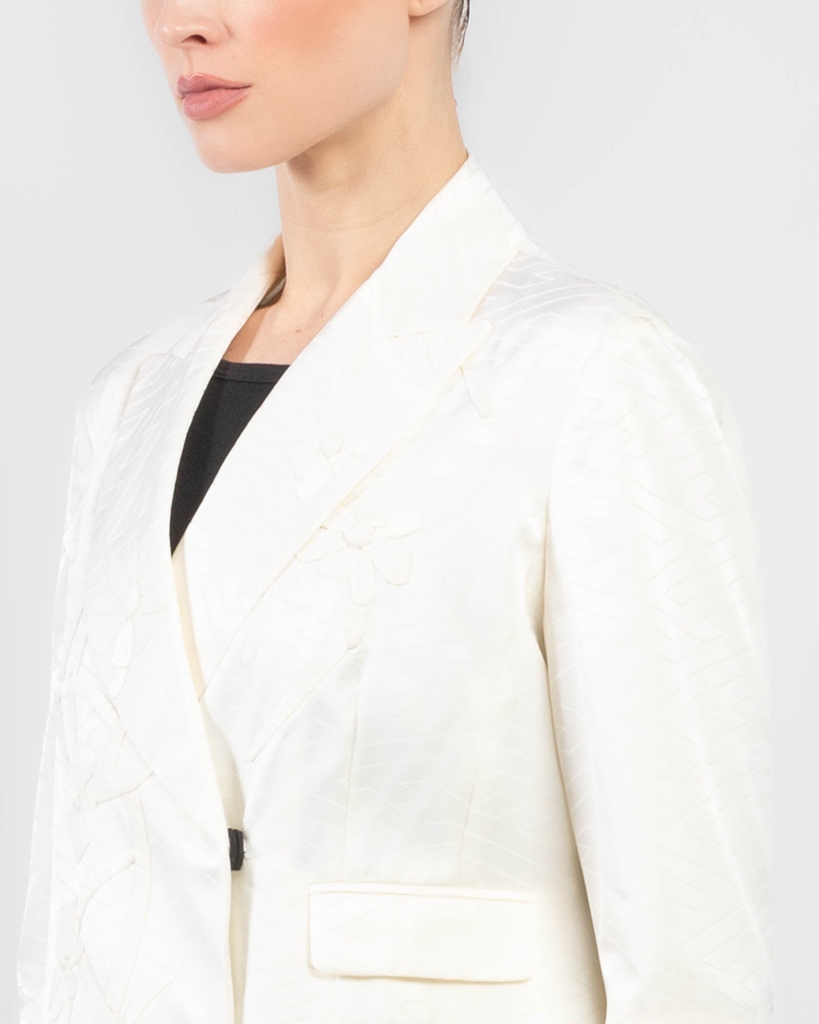 Veste kimono traditionnelle à double boutonnage