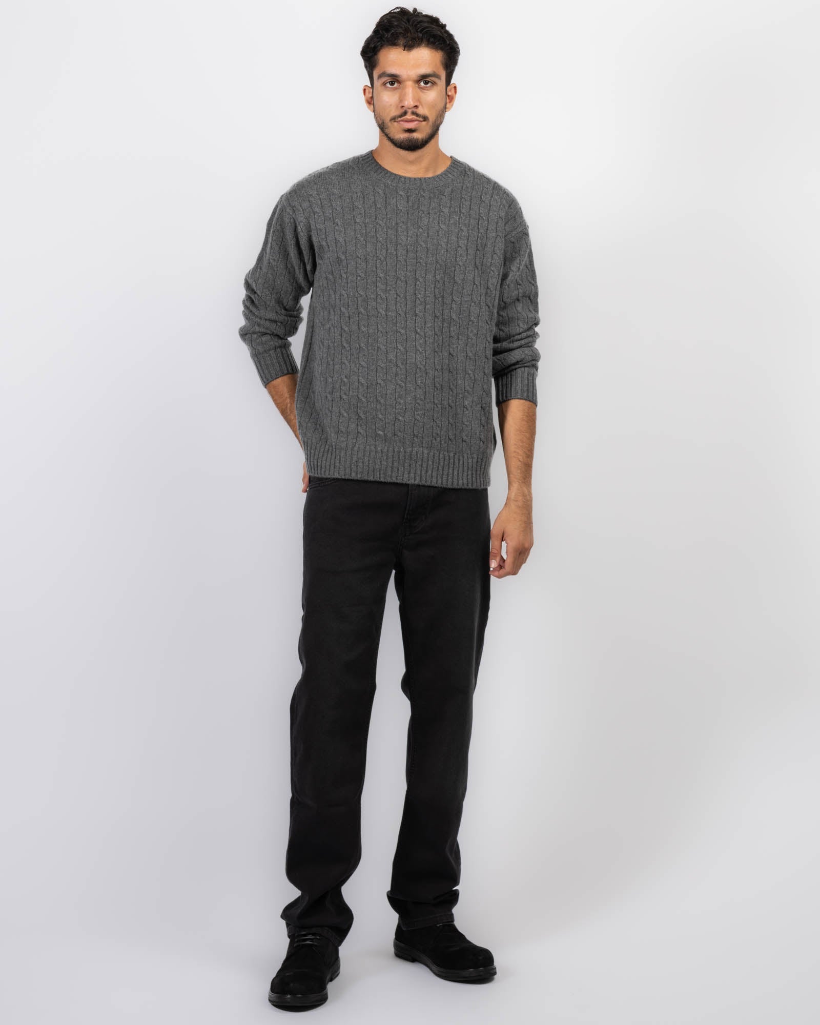 Cable Crewneck Sweater