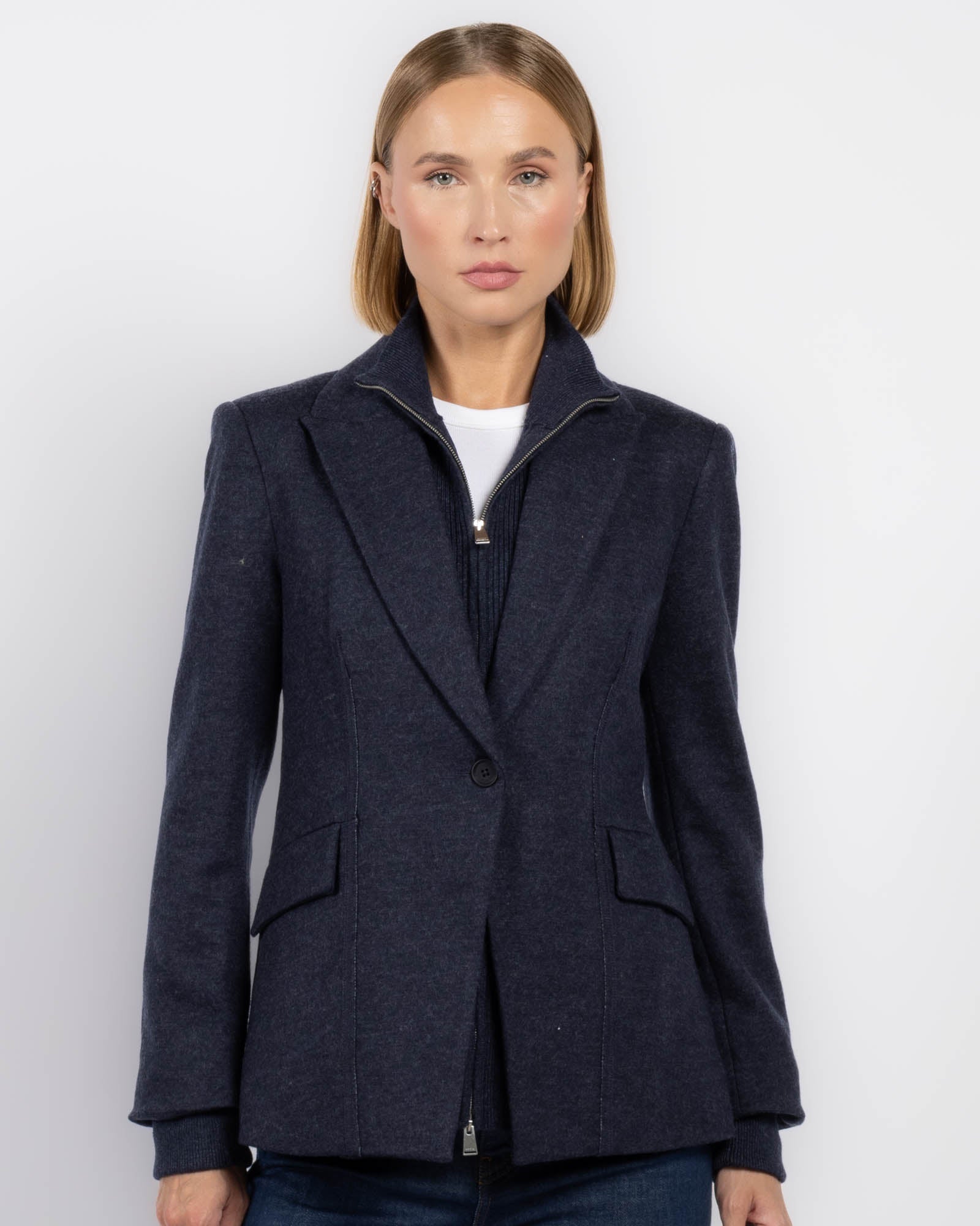 Blazer combiné en tricot Auden