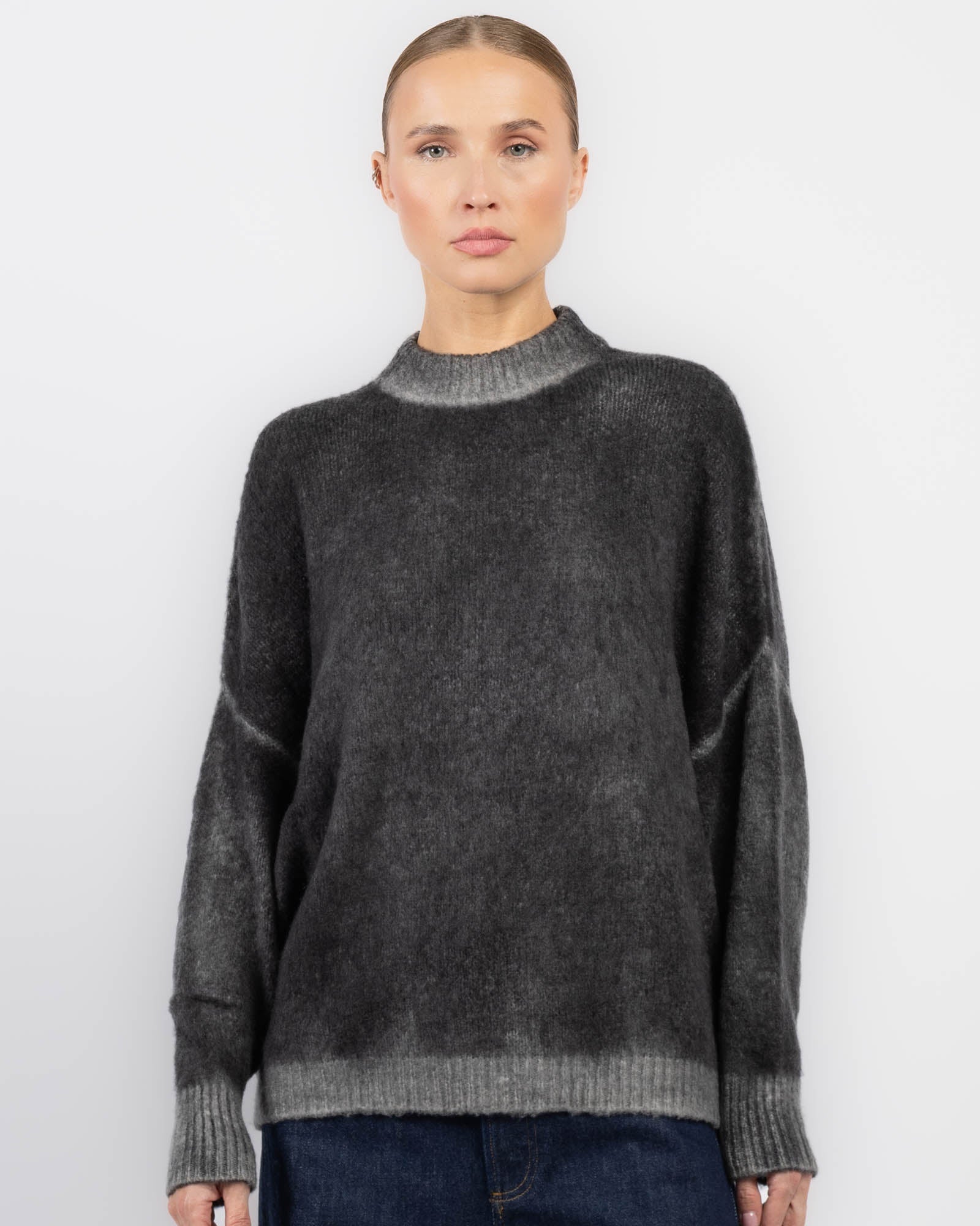 Pull à col roulé brossé
