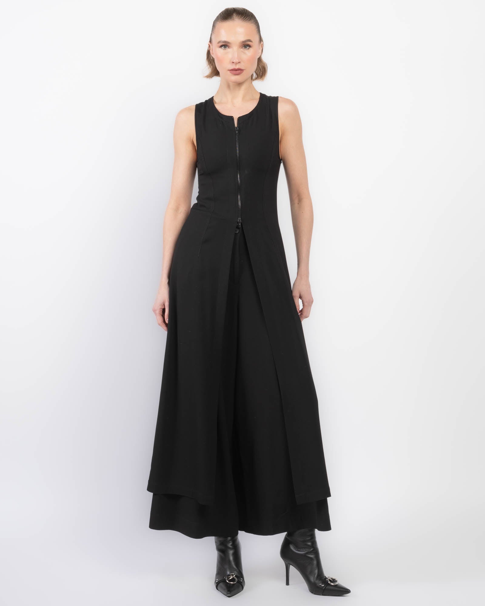 Zipper Long Waistcoat